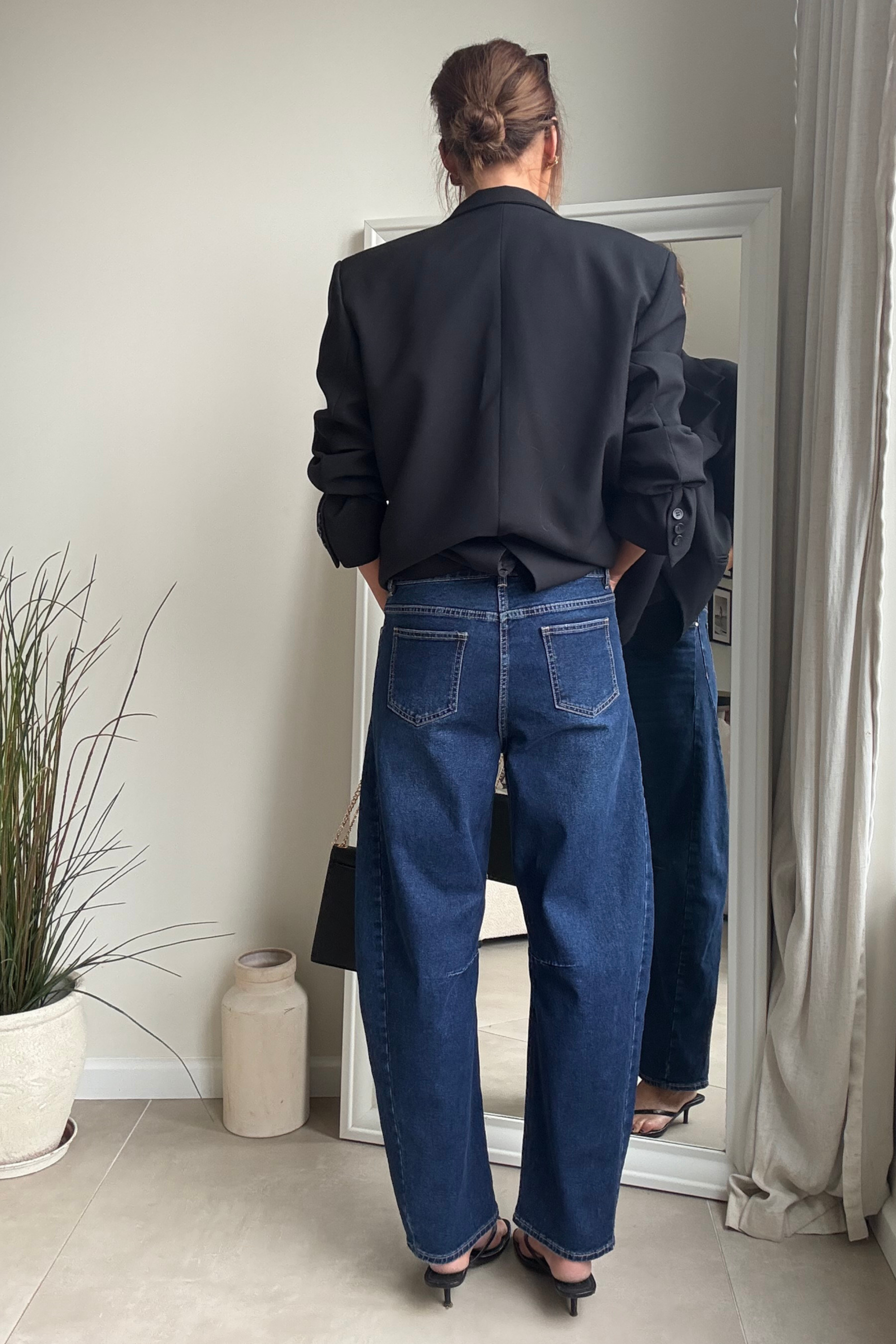 Blue Mid Ankle Denim Jean