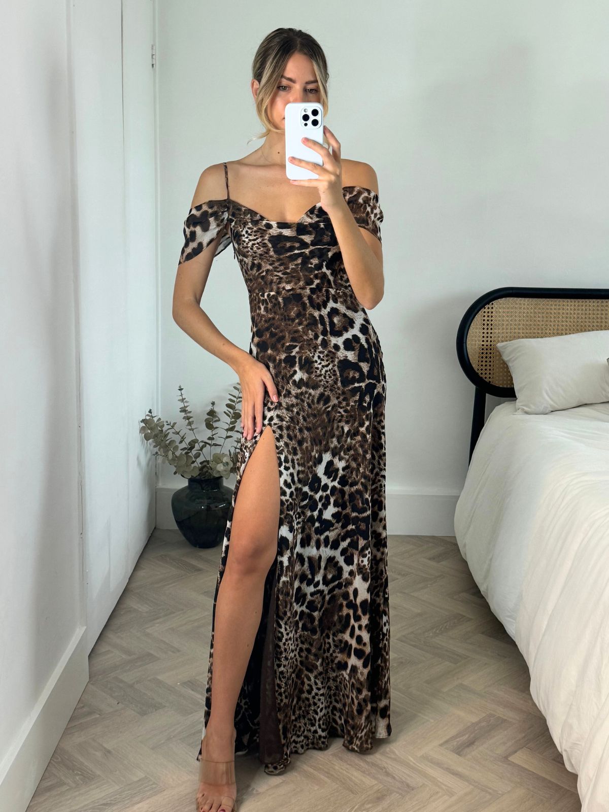 Animal Print Maxi Dress | Tasmin Cold Shoulder Maxi Dress