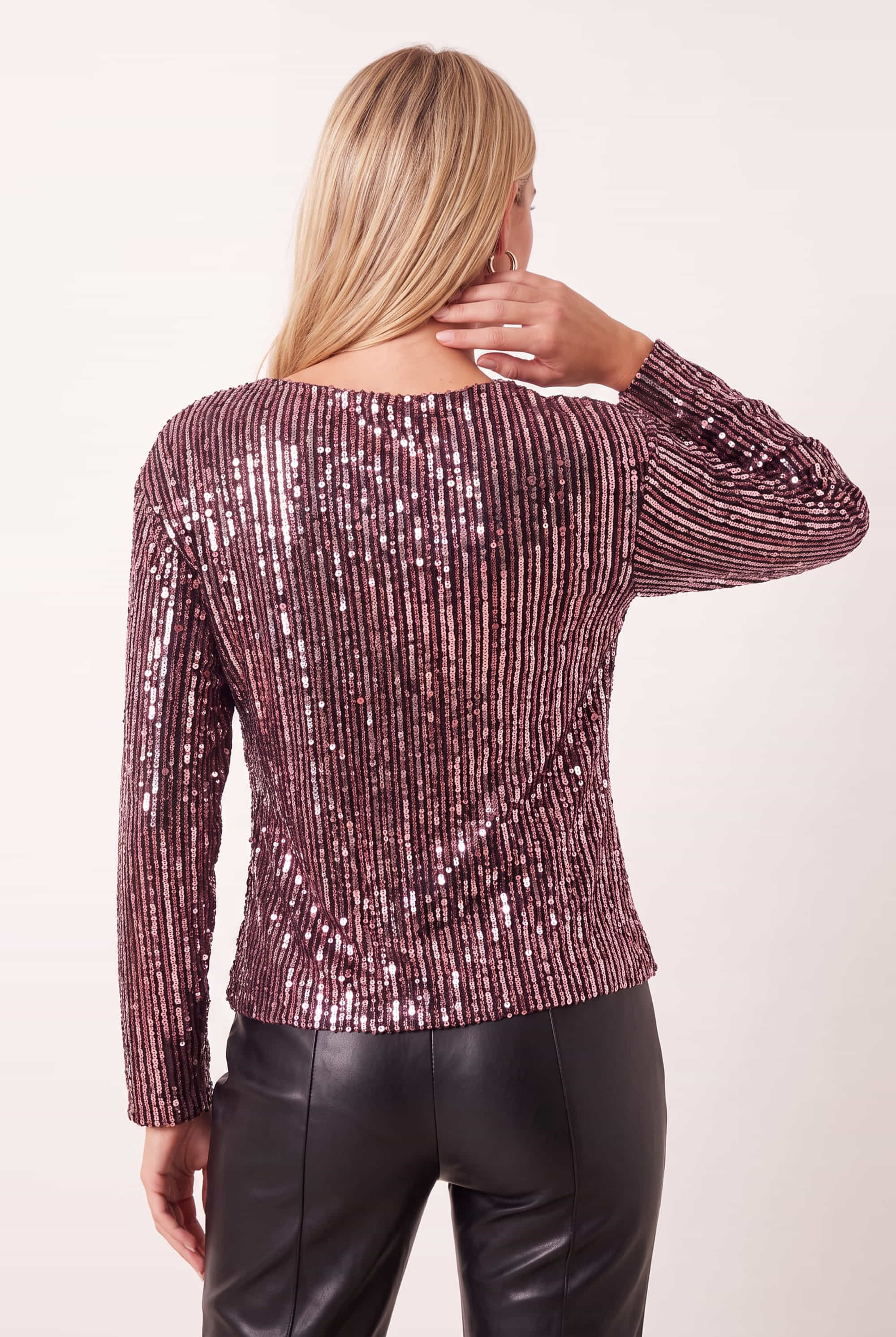 Azalea Sequin long Sleeved Top / Stripe