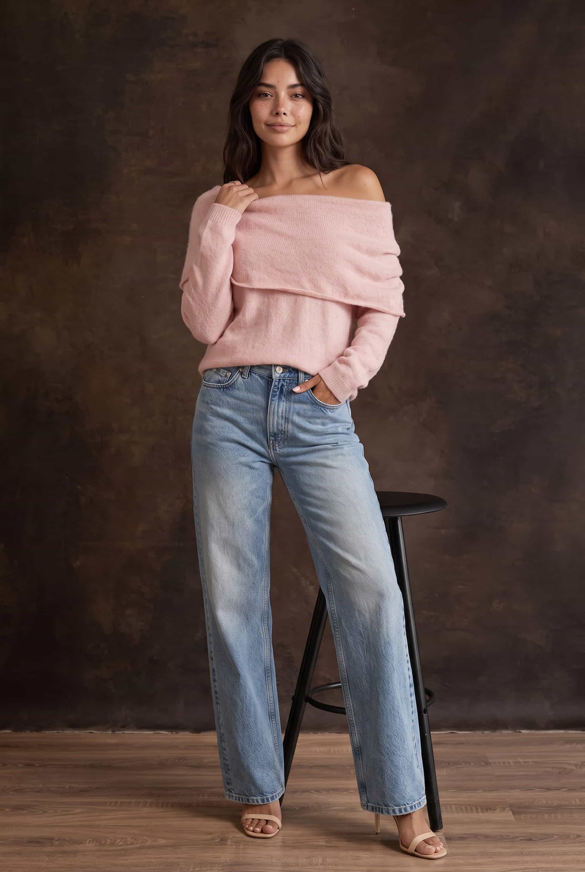 Bardot Knit Jumper in pink