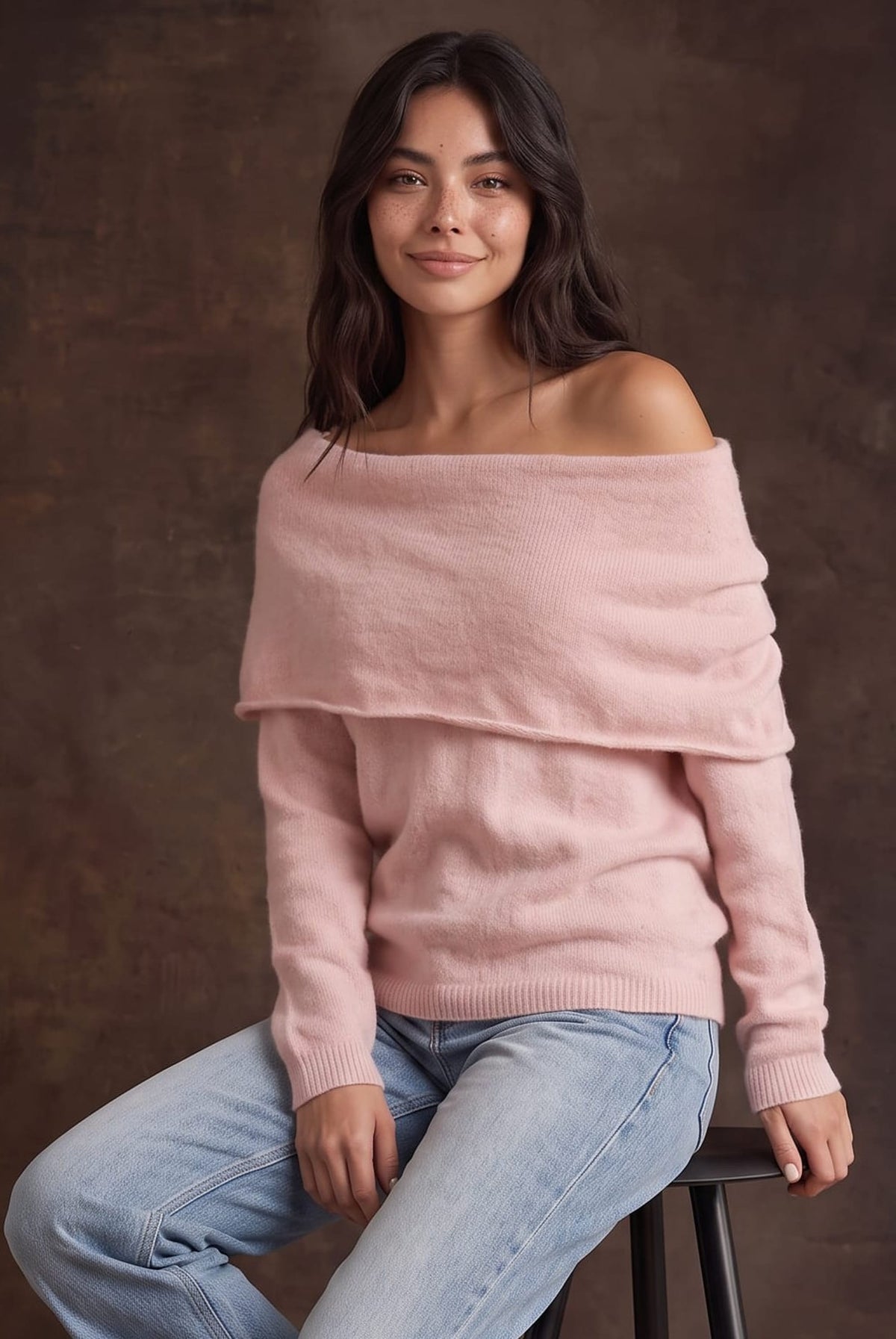 Bardot Knit Jumper in pink