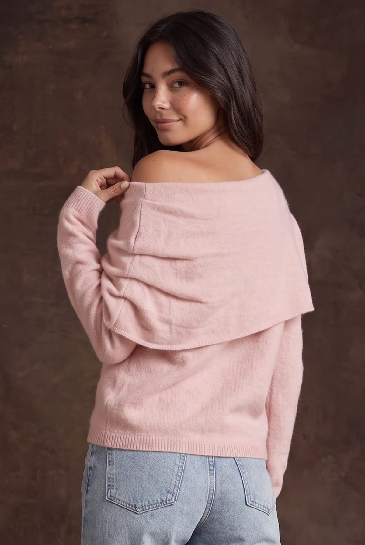 Bardot Knit Jumper in pink