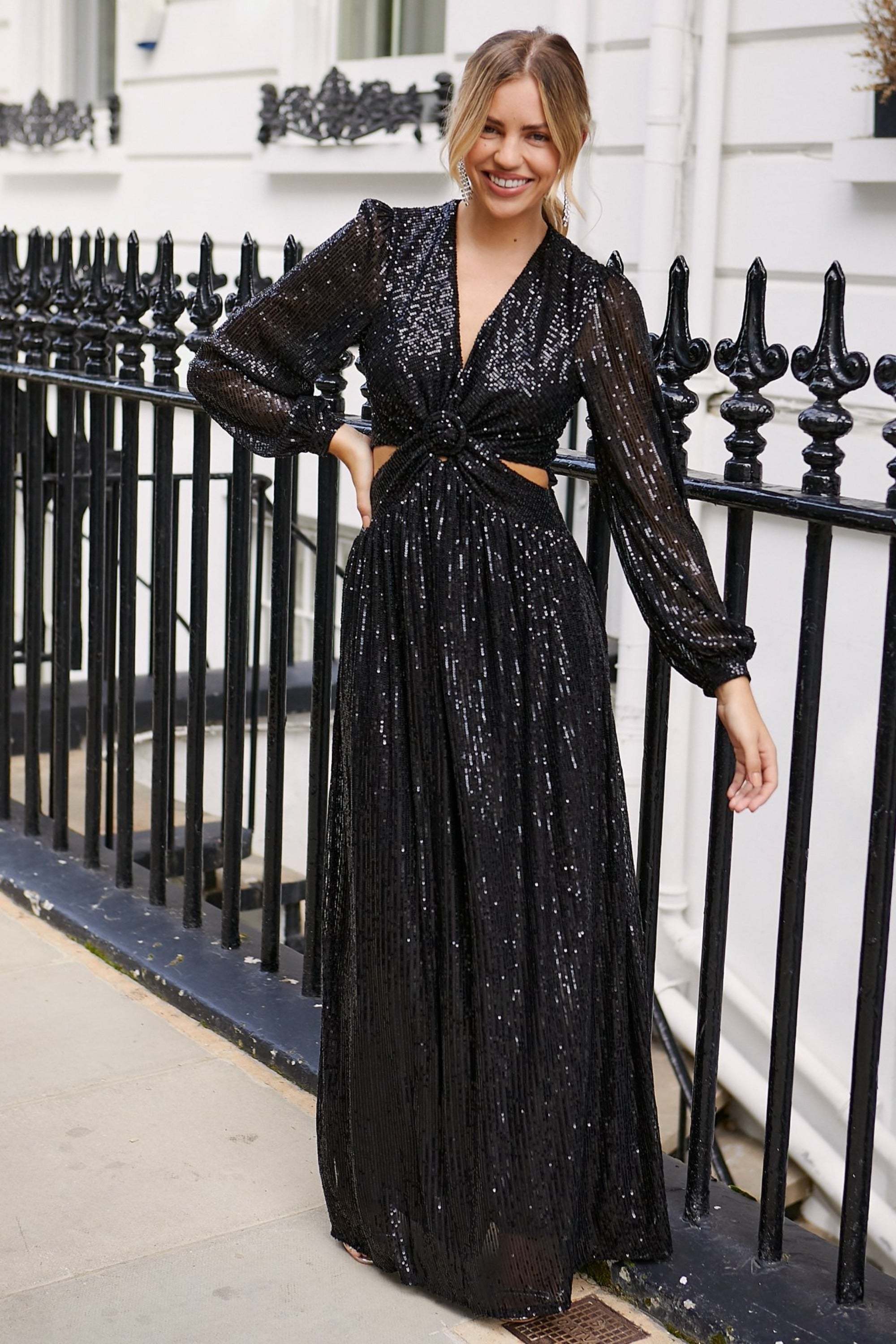 Black Sequin Cut Out Dress | Tami Dress Style Cheat Black Sequin Cut Out Dress | Tami Dress Style Cheat