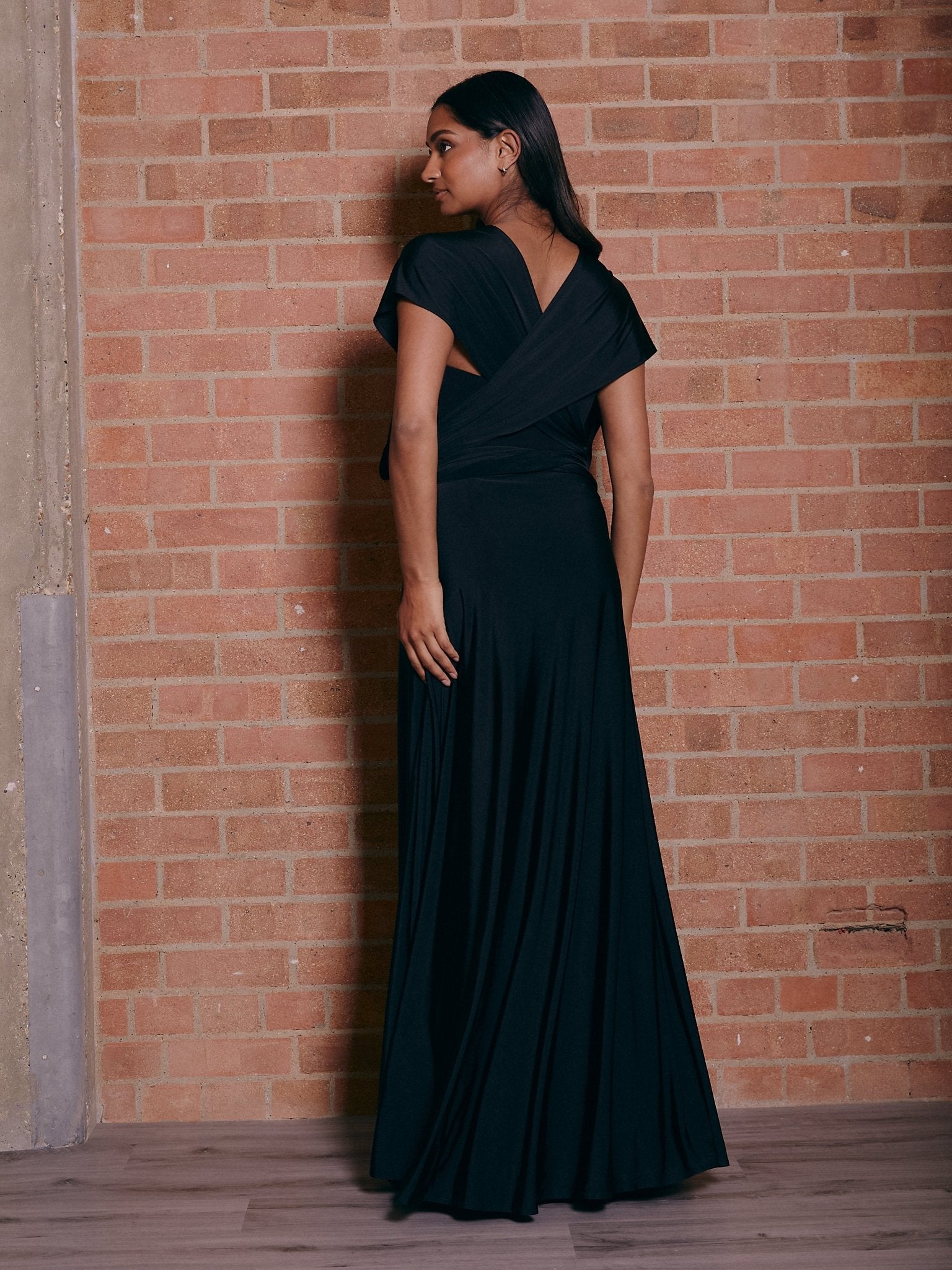 Multi-way Slinky Maxi Dress / Black Style Cheat Multi-way Slinky Maxi Dress / Black Style Cheat