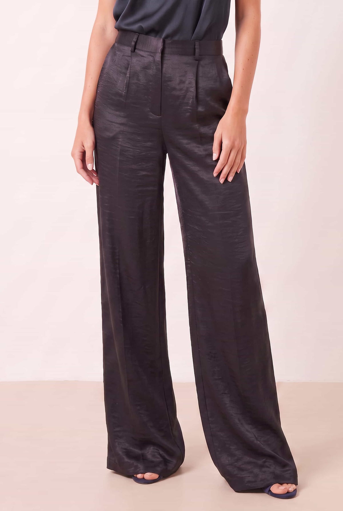 Satin Trouser in Black