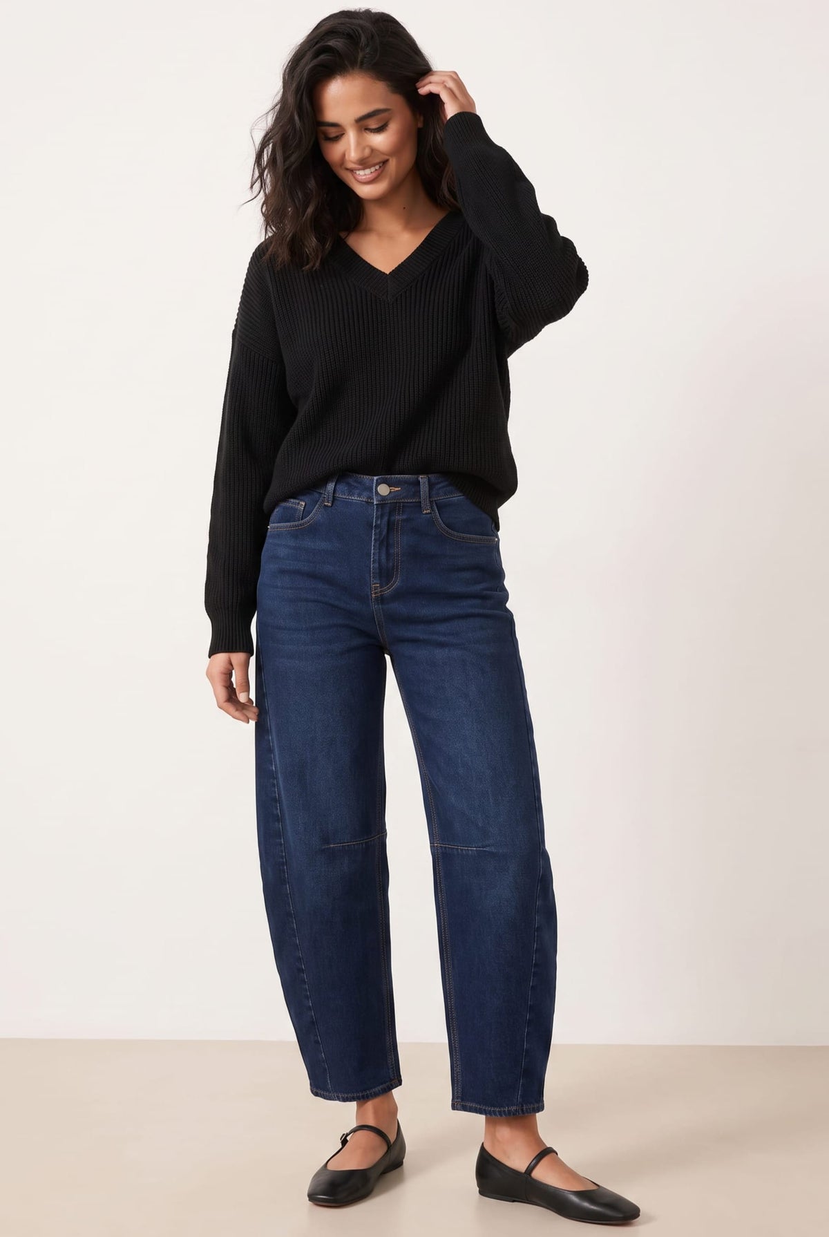 Blue Mid Ankle Denim Jean