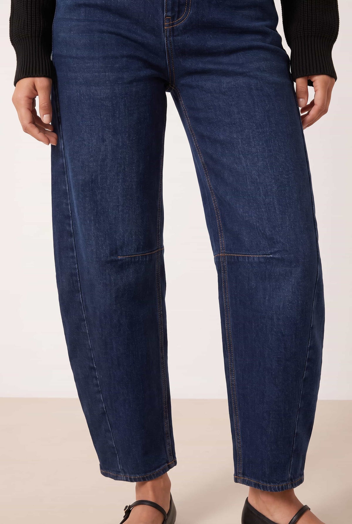 Blue Mid Ankle Denim Jean