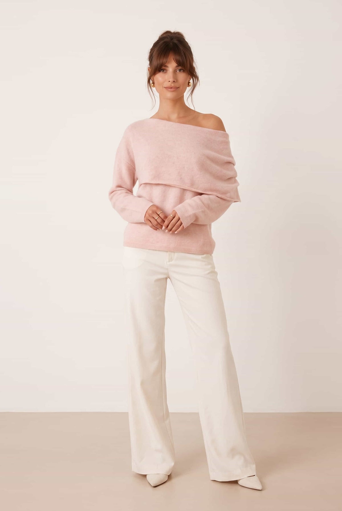 Bardot Knit Jumper in pink