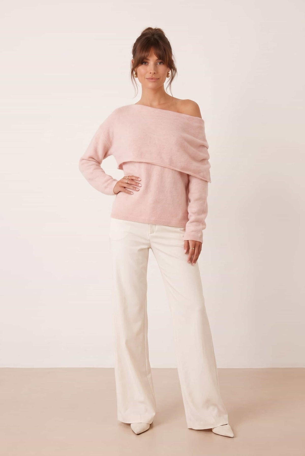 Bardot Knit Jumper in pink