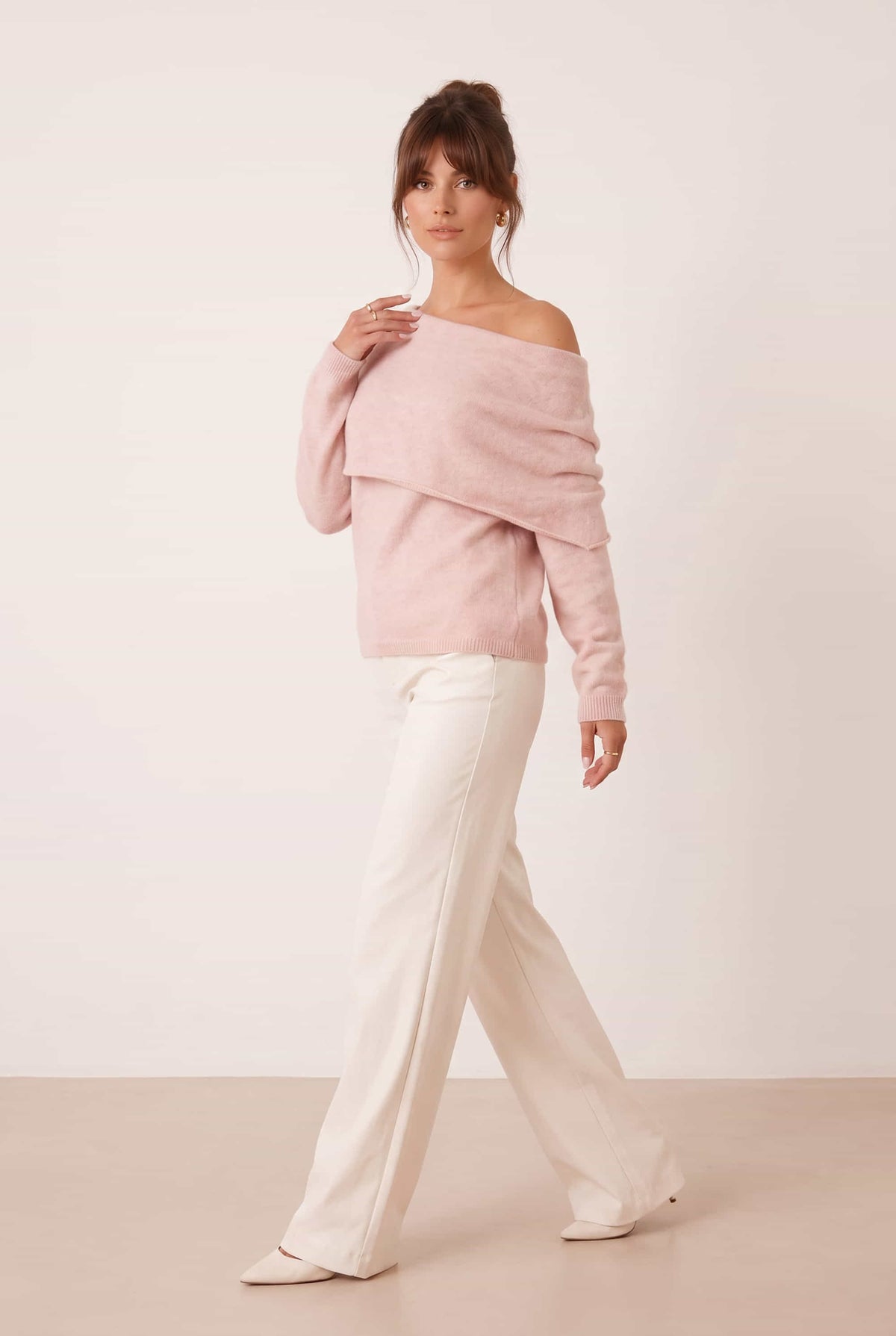 Bardot Knit Jumper in pink