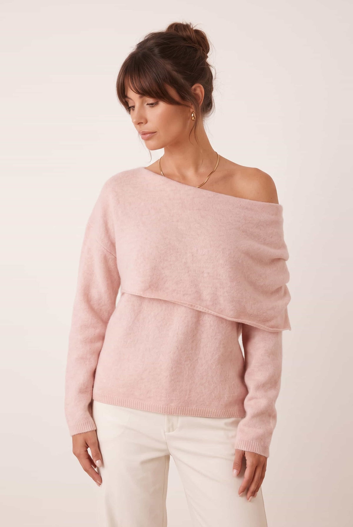 Bardot Knit Jumper in pink