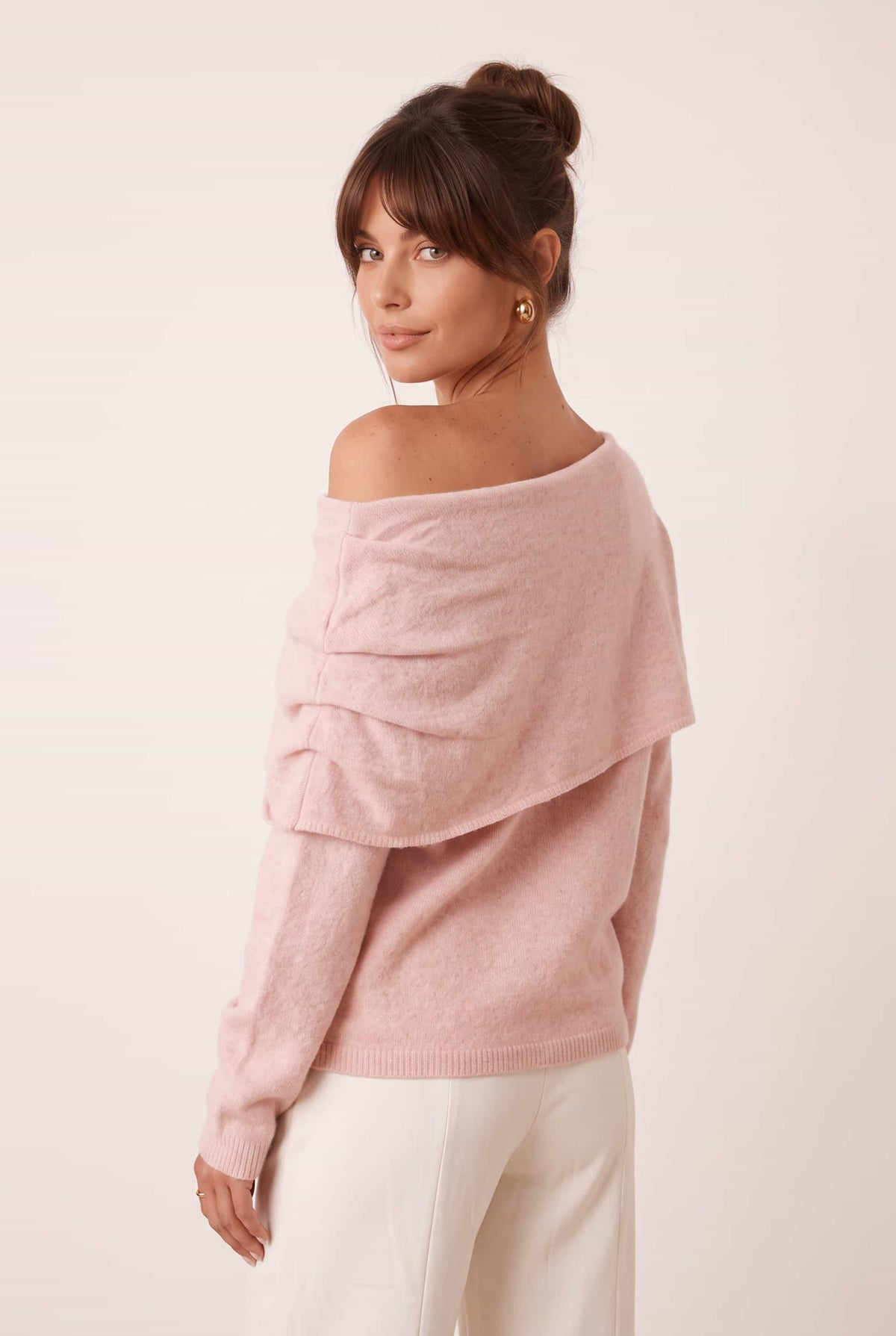 Bardot Knit Jumper in pink