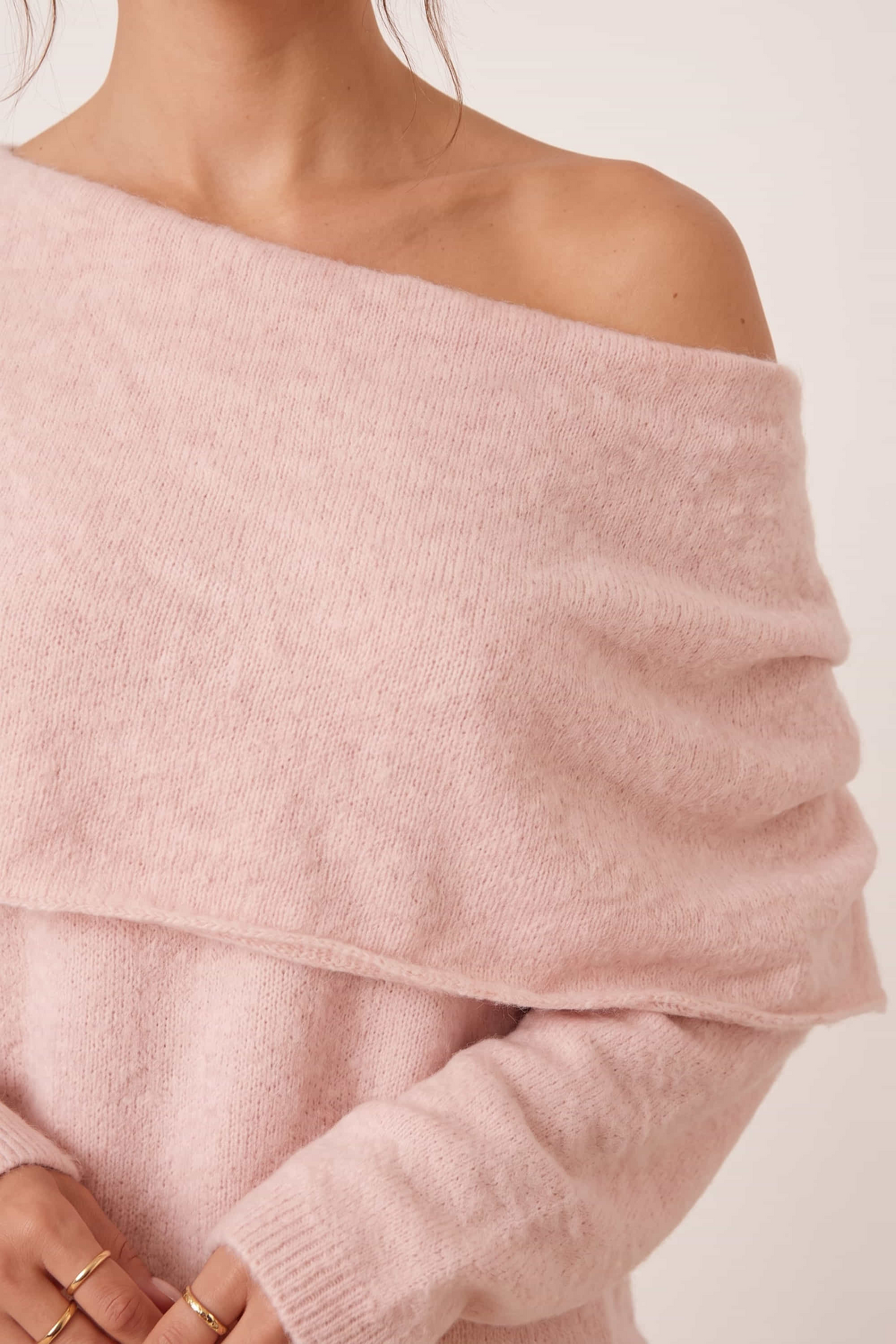 Bardot Knit Jumper in pink