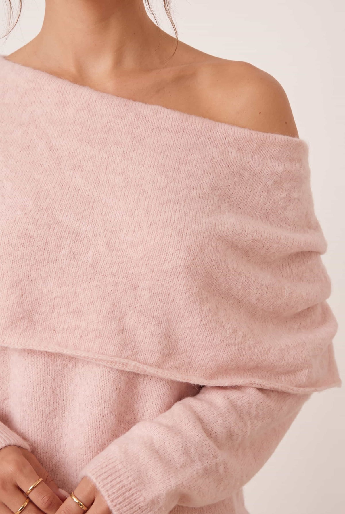 Bardot Knit Jumper in pink