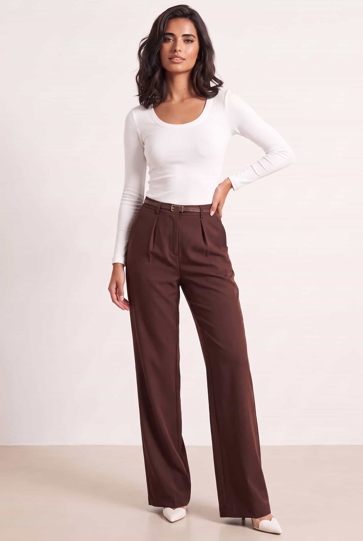 Celine Tailored Trouser Chocolate brown