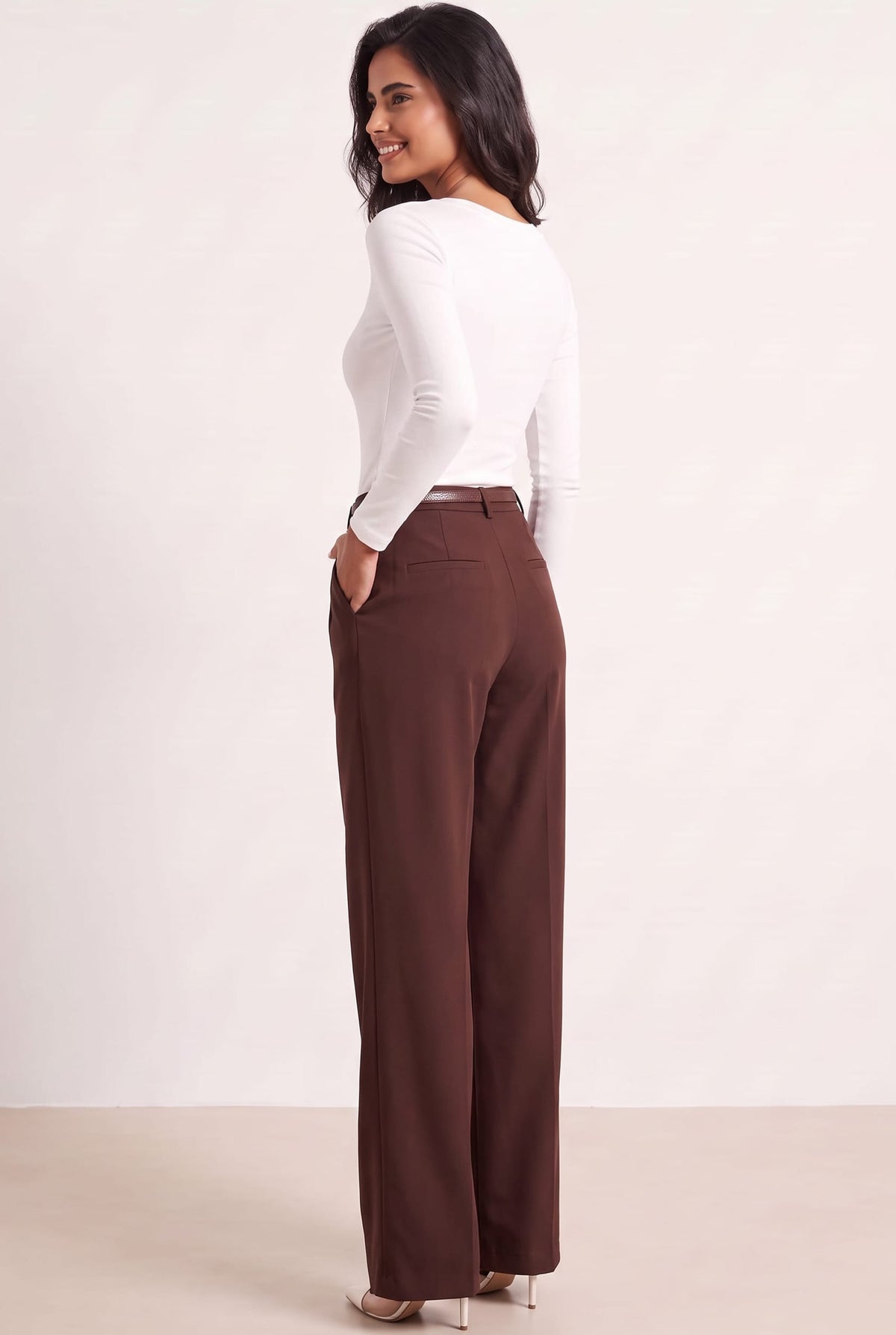 Celine Tailored Trouser Chocolate brown