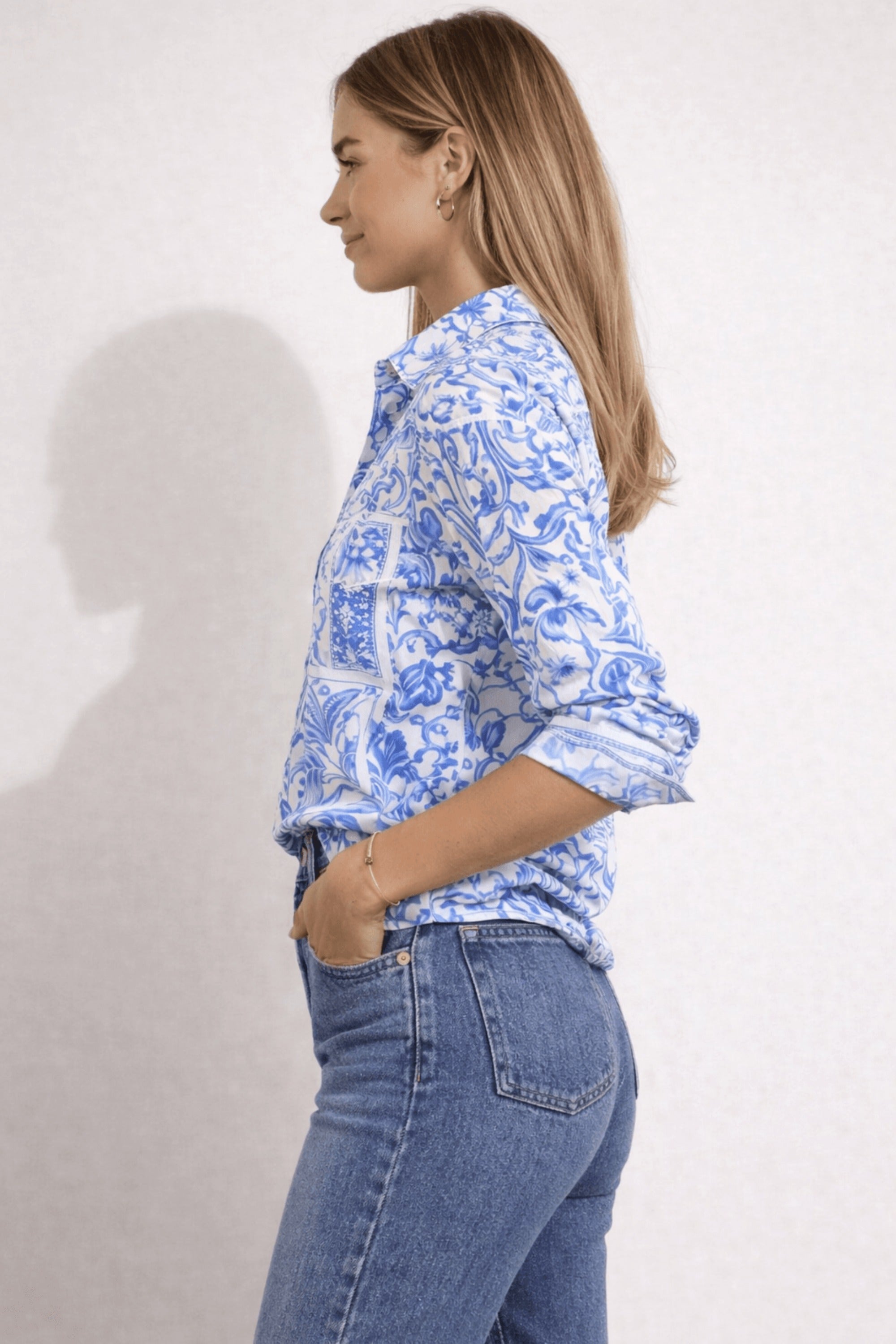Blue Paisley Shirt - Style Cheat