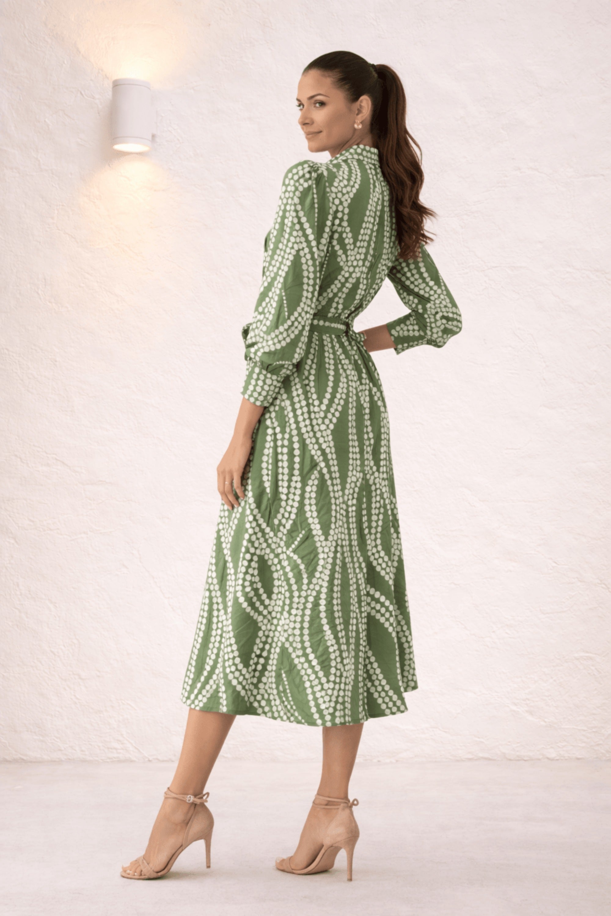 Green Leaf Shirt Dress – Style Cheat