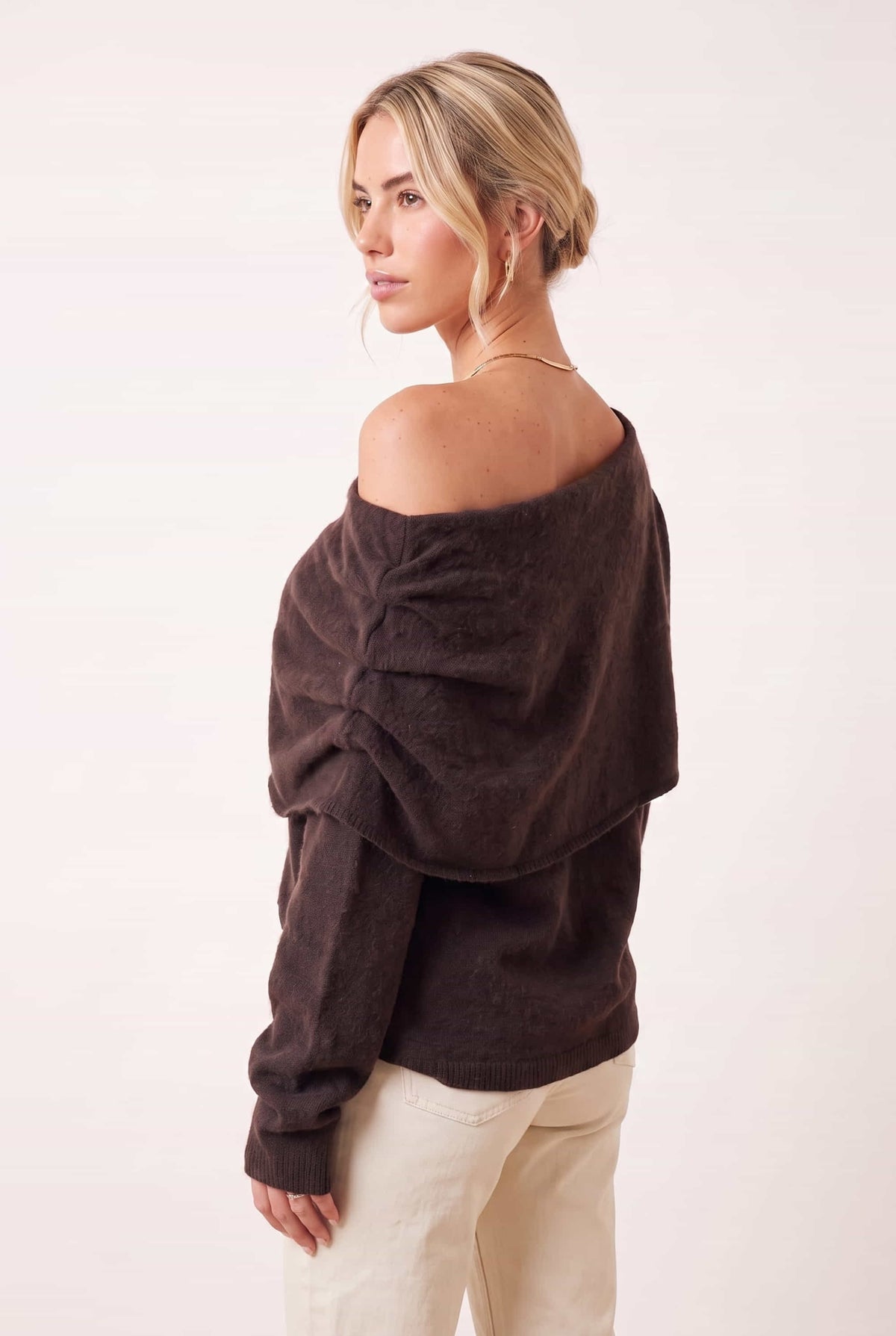 Bardot Knit Jumper in brown