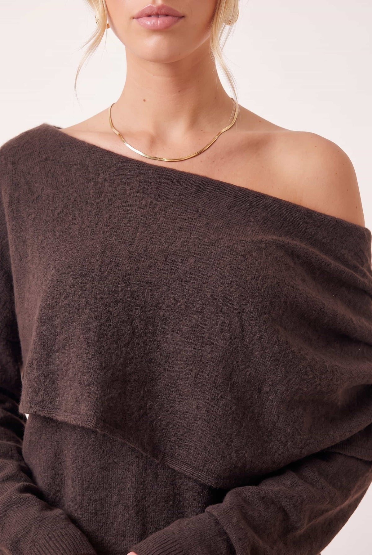 Bardot Knit Jumper in brown