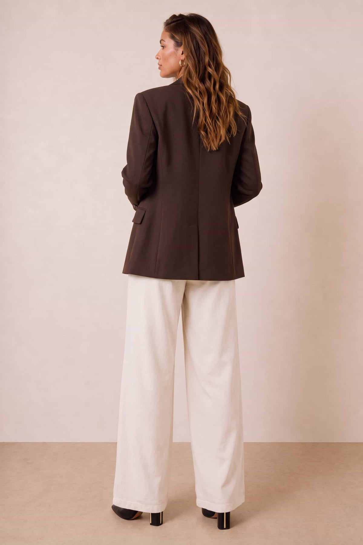 Cream Belted Trouser