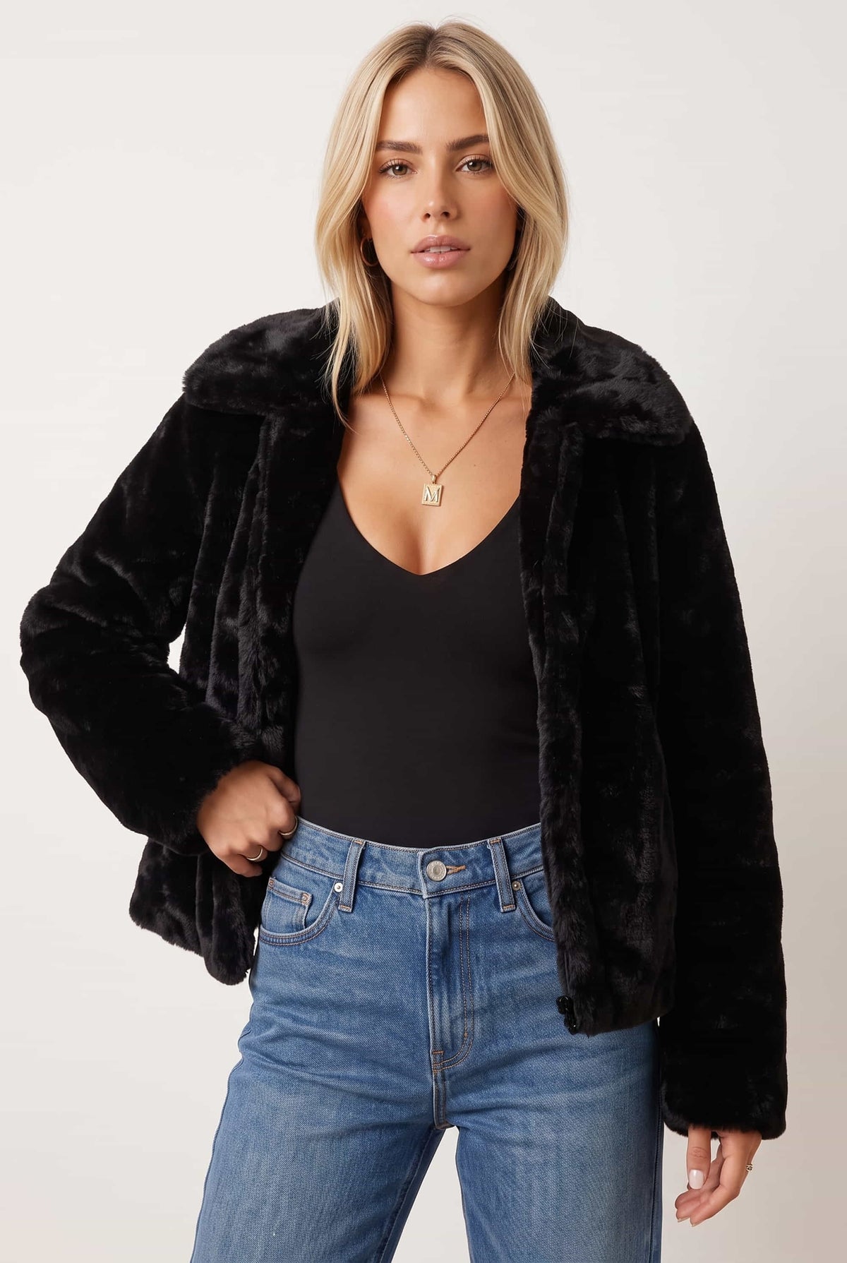 Black Fur Jacket