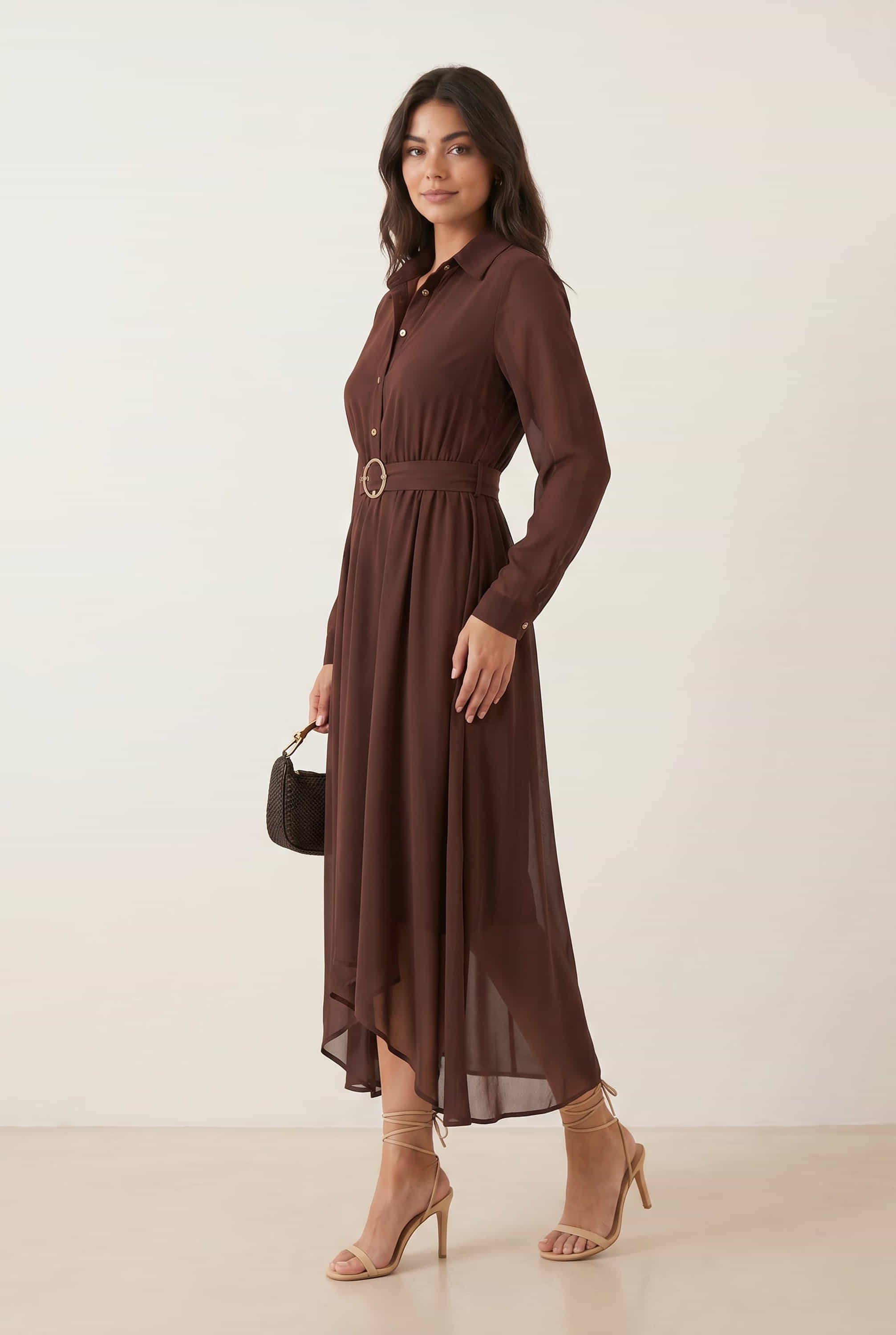 Hanky Hem Belted Dress