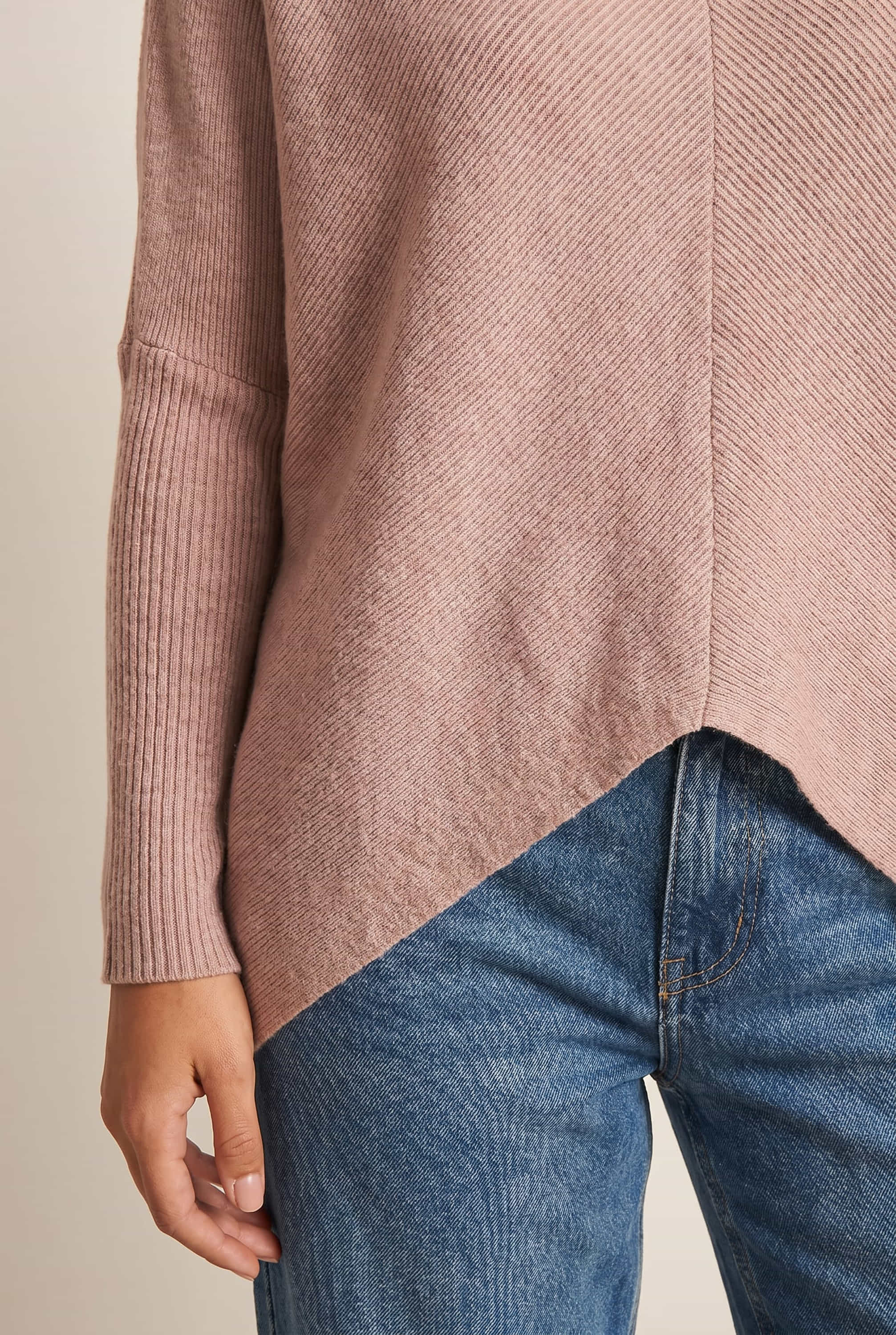 Hope Knitted High Neck Jumper / Beige