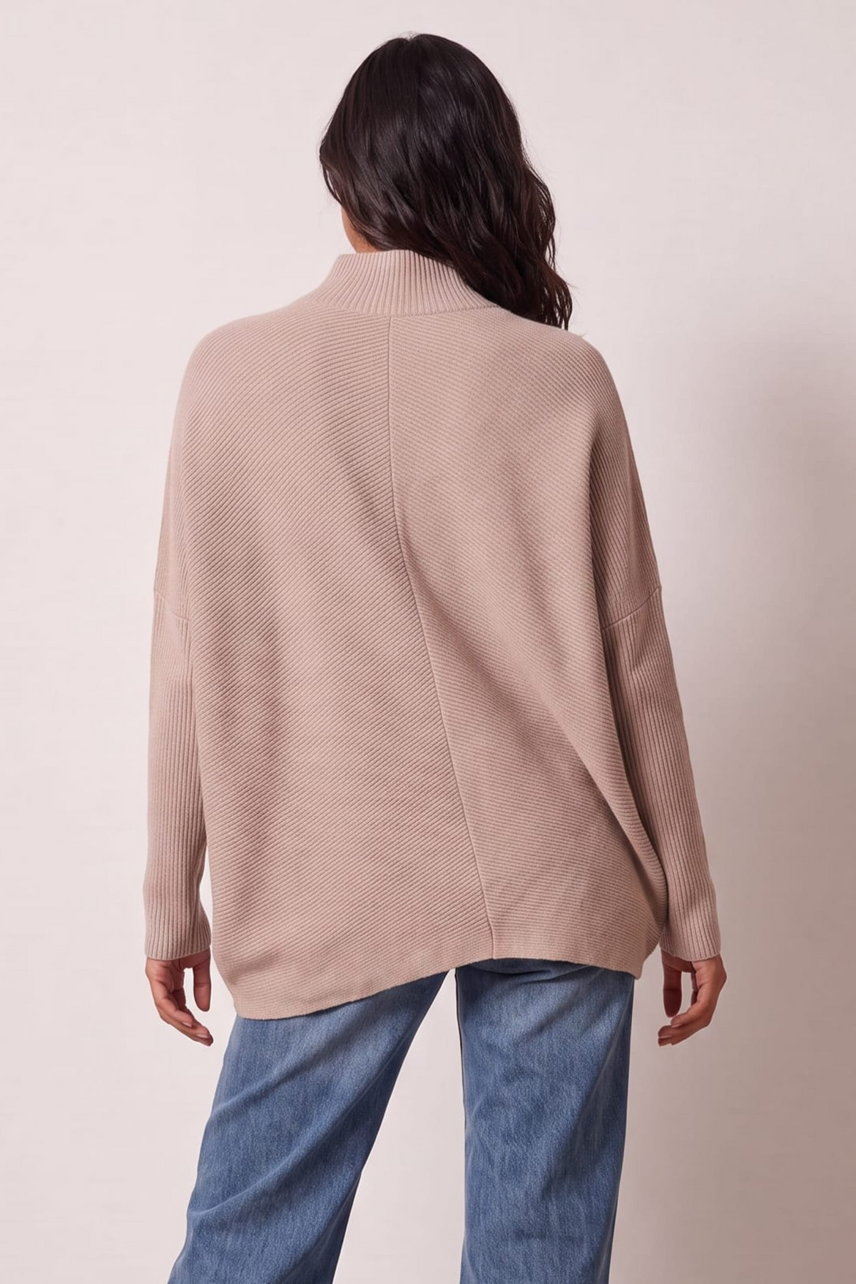 Hope Knitted High Neck Jumper / Beige