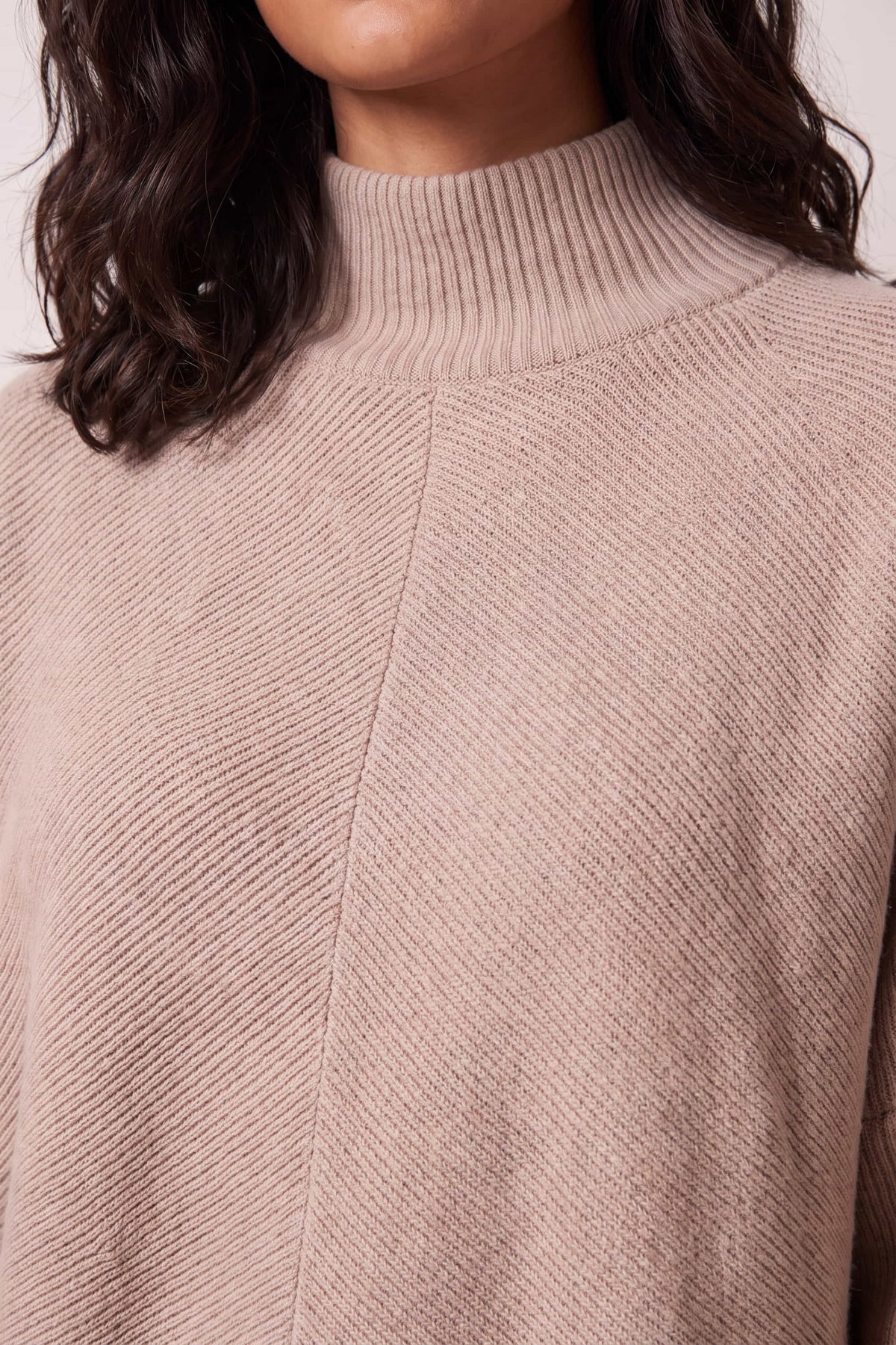 Hope Knitted High Neck Jumper / Beige