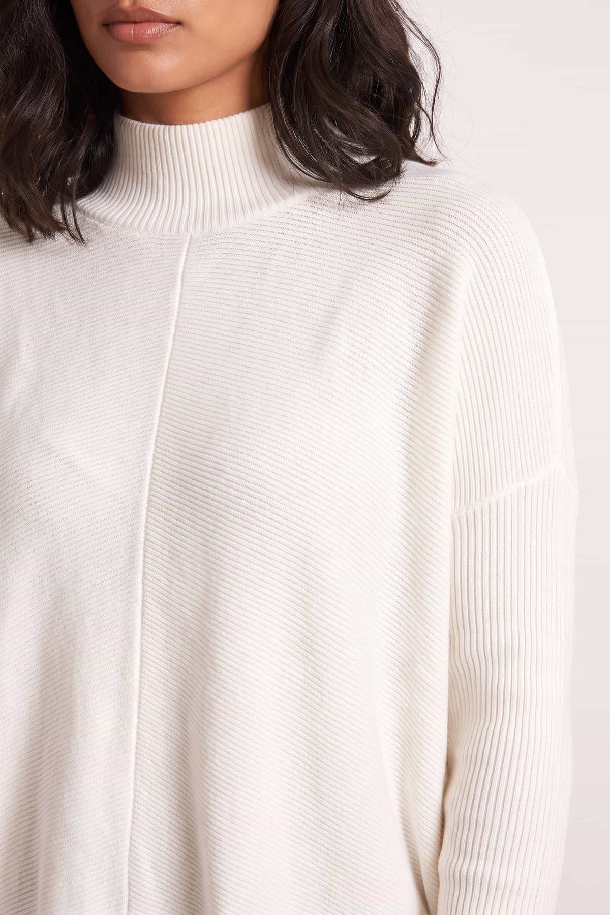 Hope Knitted High Neck Jumper / Ivory