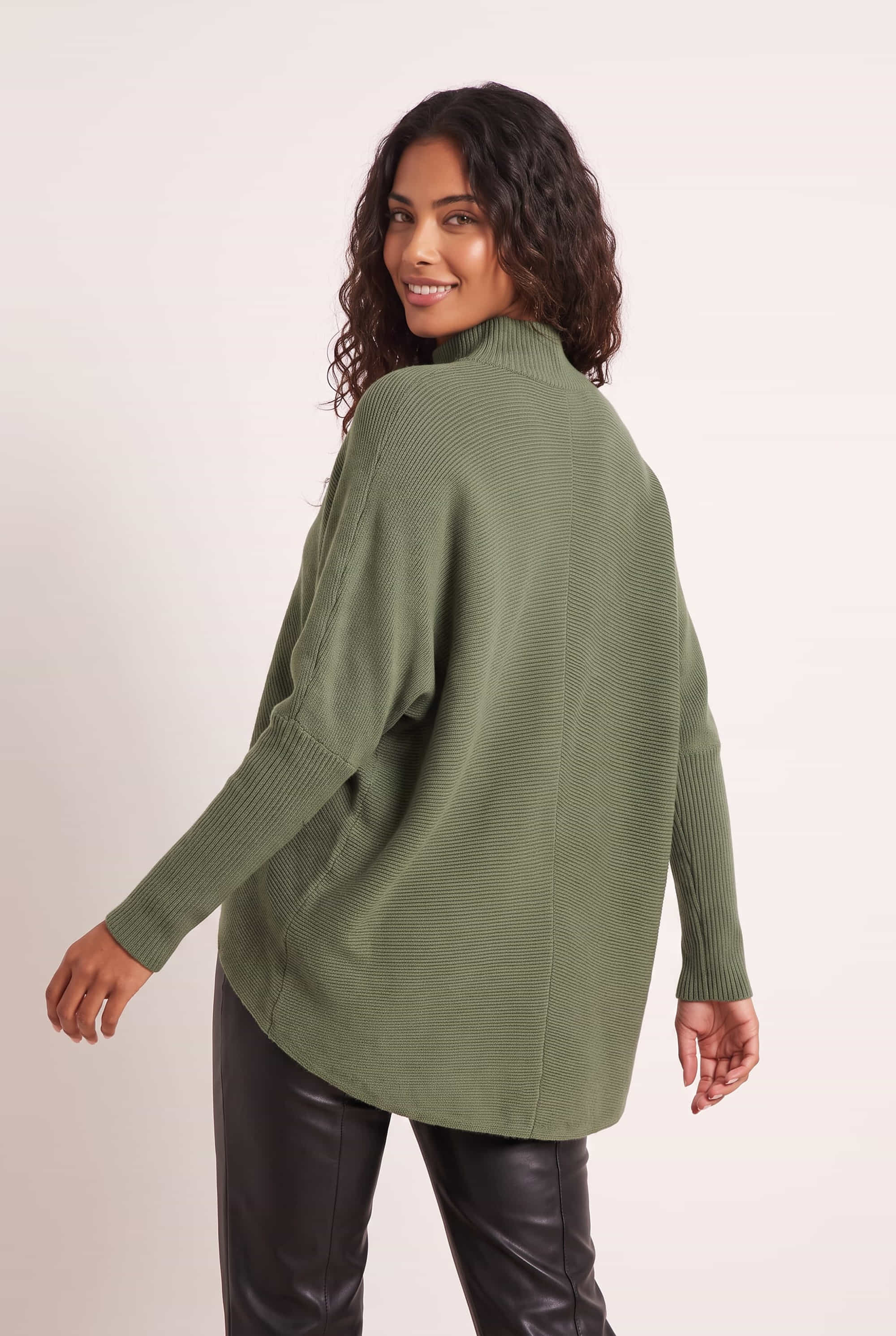 Hope Knitted High Neck Jumper / Khaki