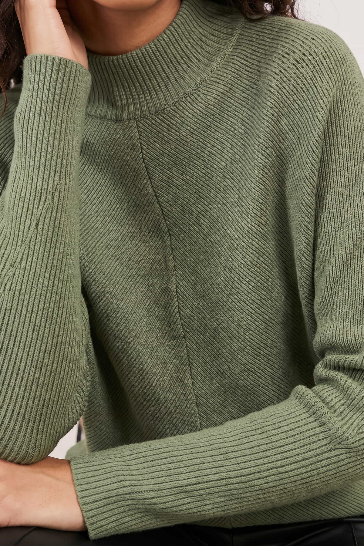 Hope Knitted High Neck Jumper / Khaki