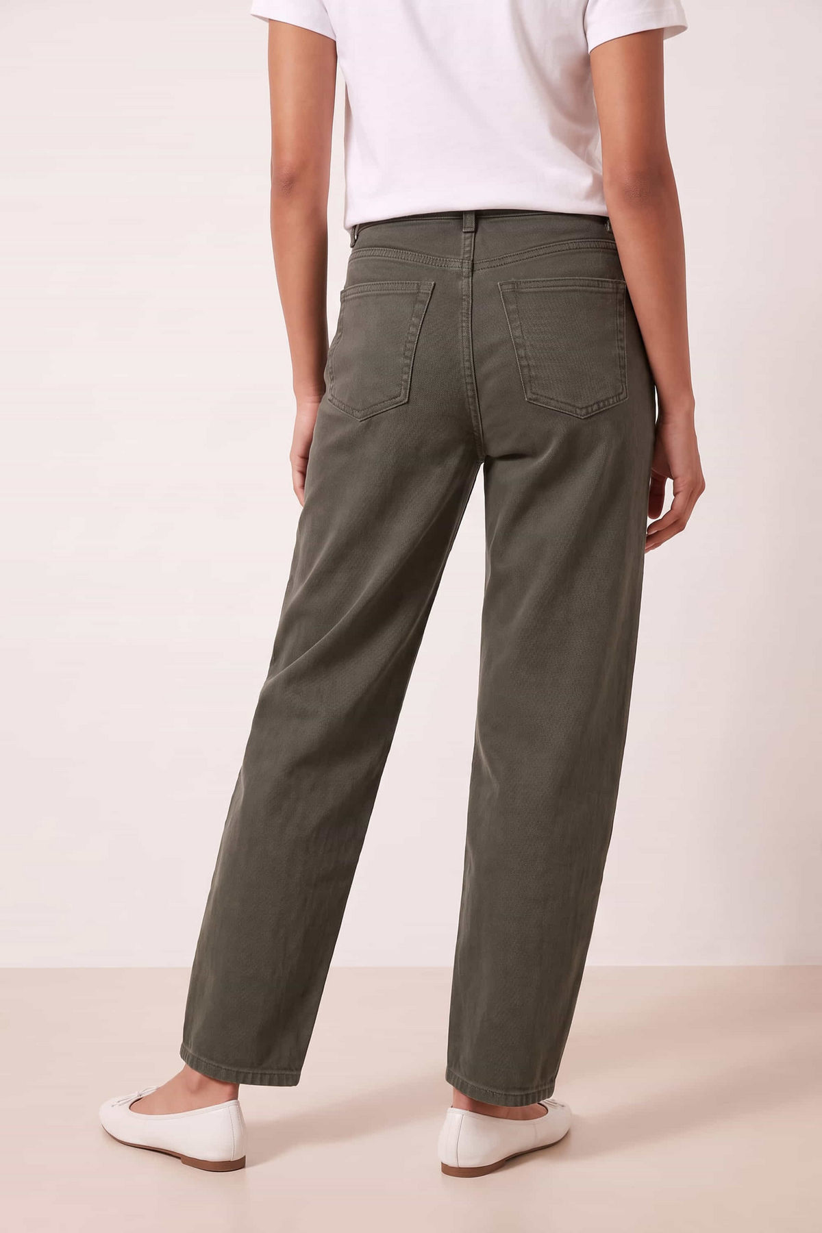Khaki Barel Jean