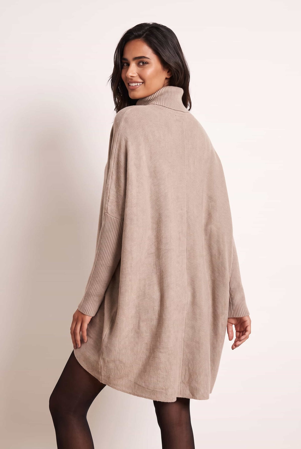 Longer Length Hope Knitted Jumper / Beige