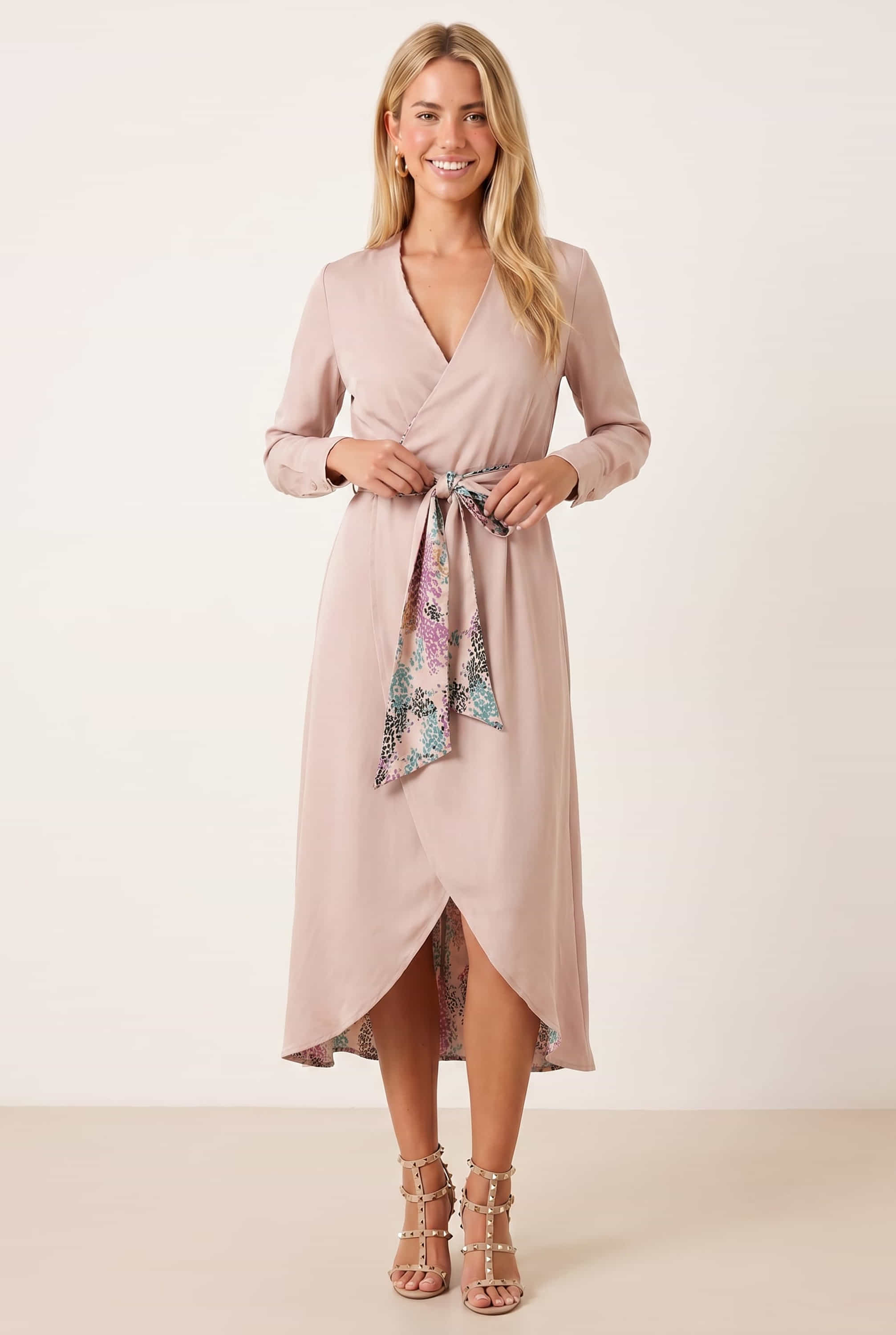 Fergie Reversible 2 in 1 Wrap Midi Dress / Animal Print