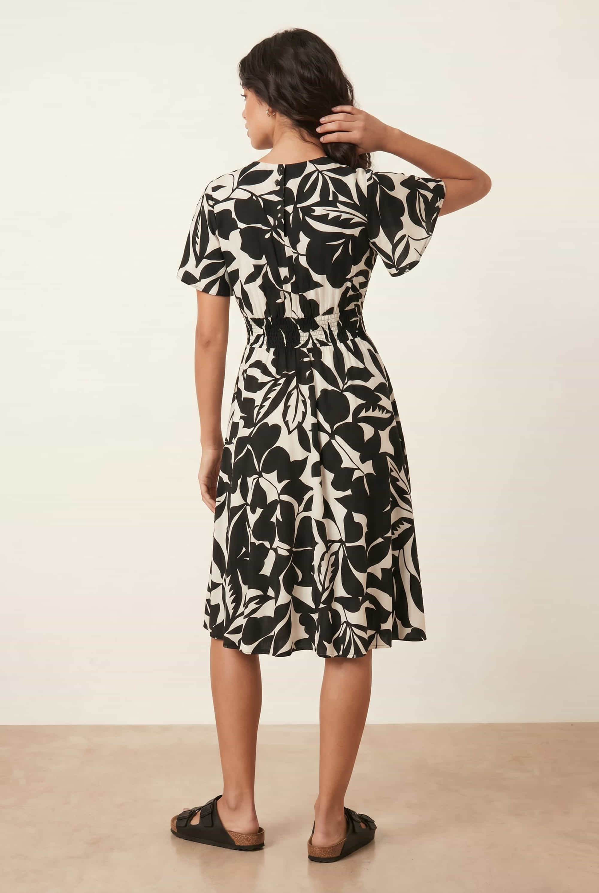 Mono Mini Floral Dress