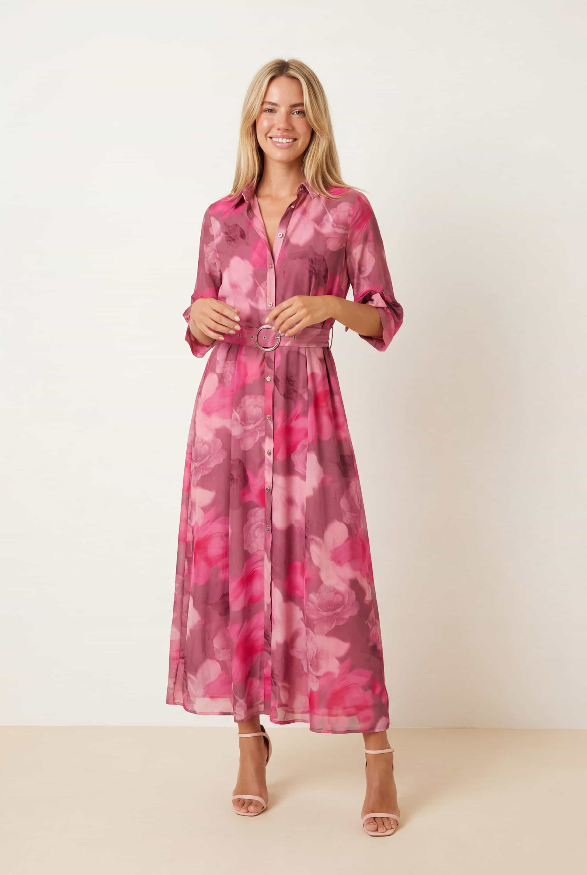 Pink Daphne Shirt Dress