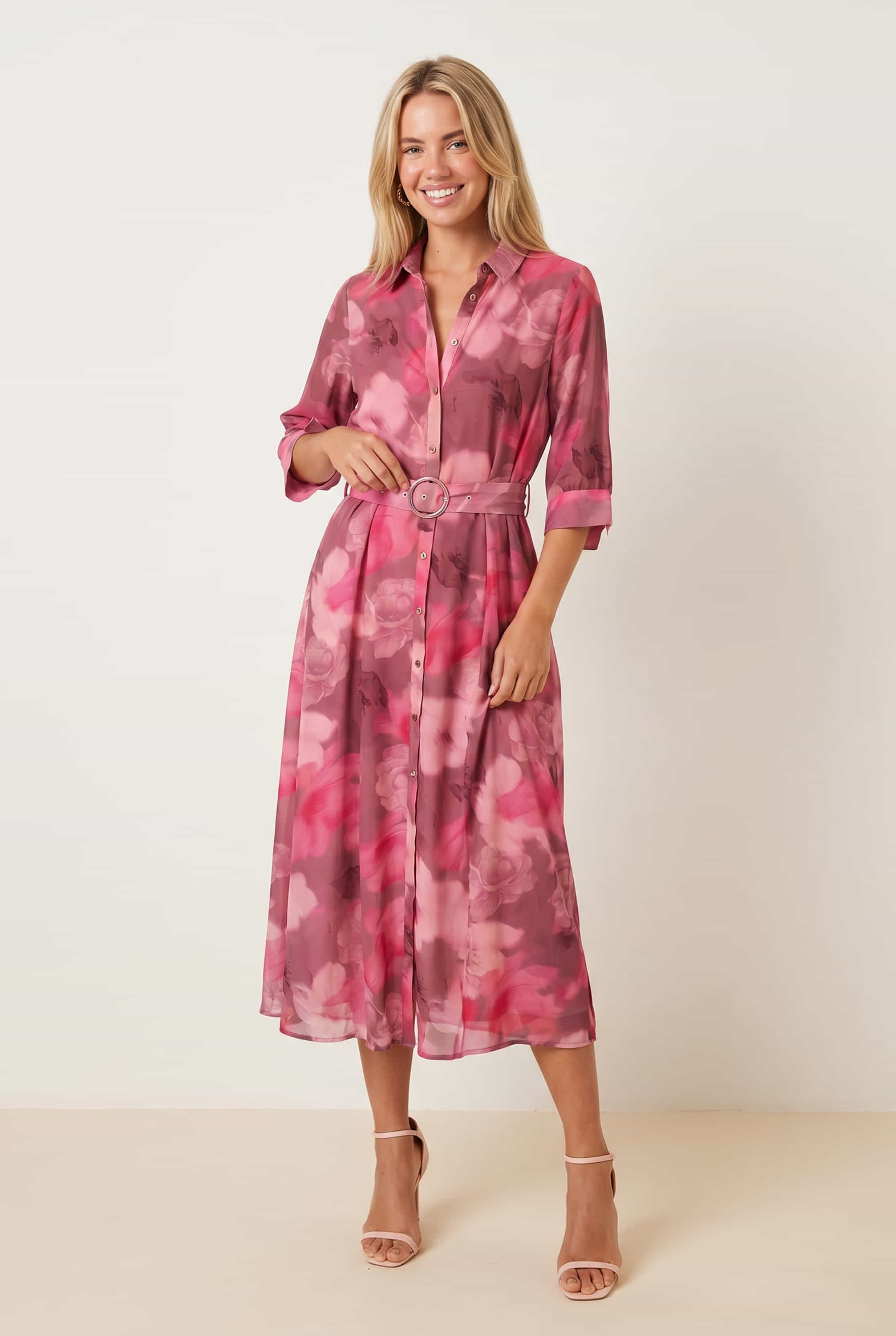 Pink Daphne Shirt Dress