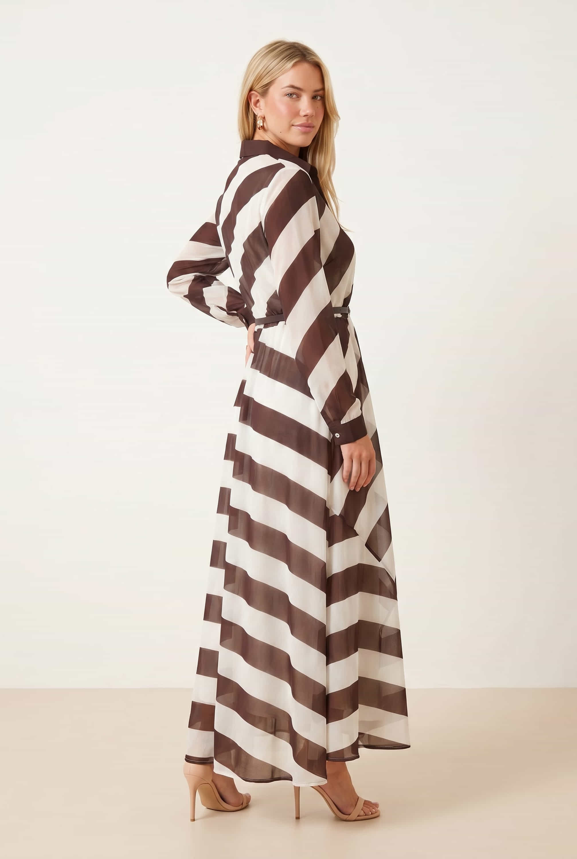 Stripe Belted Shirt Dress – Style Cheat
