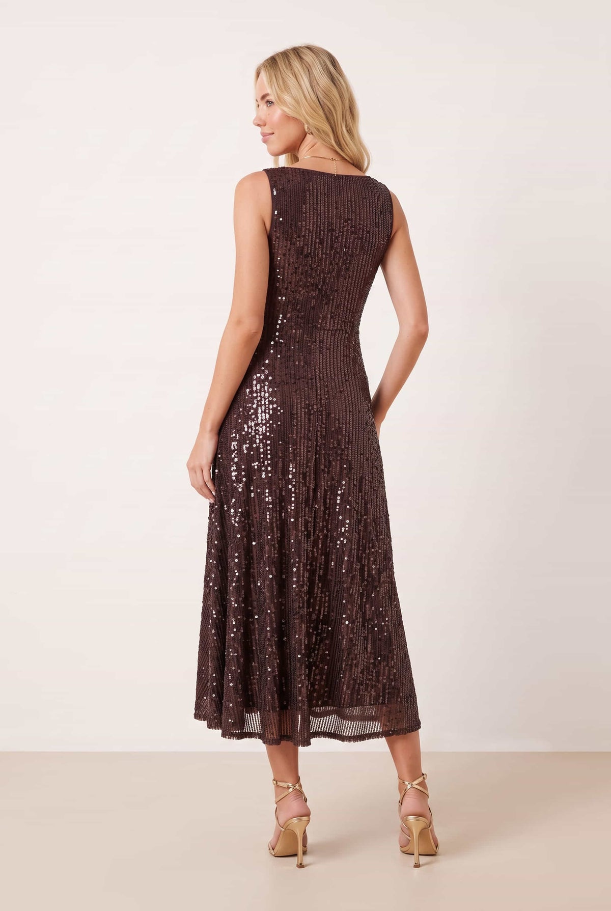 Sequin Fit and Flare Dress