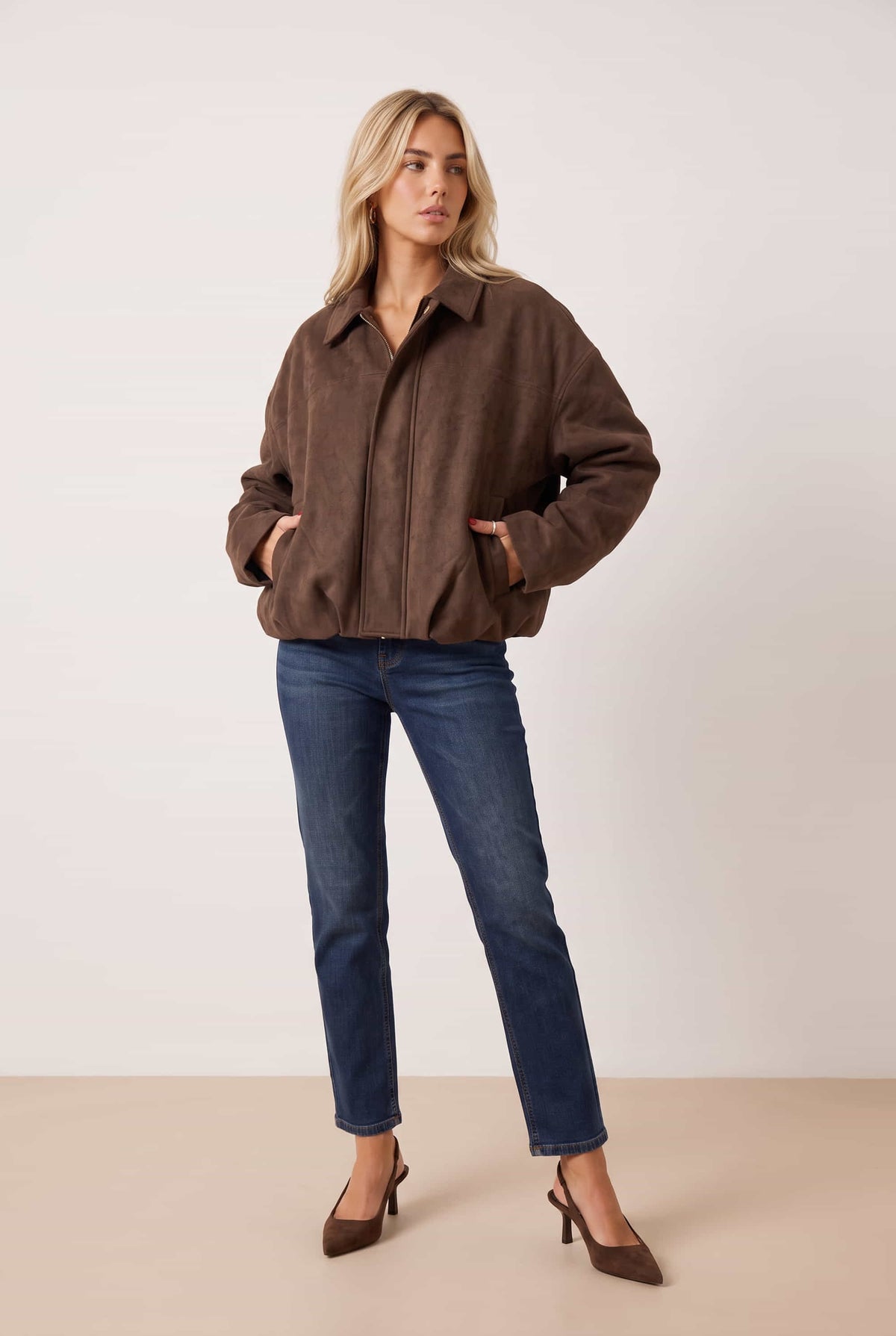 Faux Suede Jacket