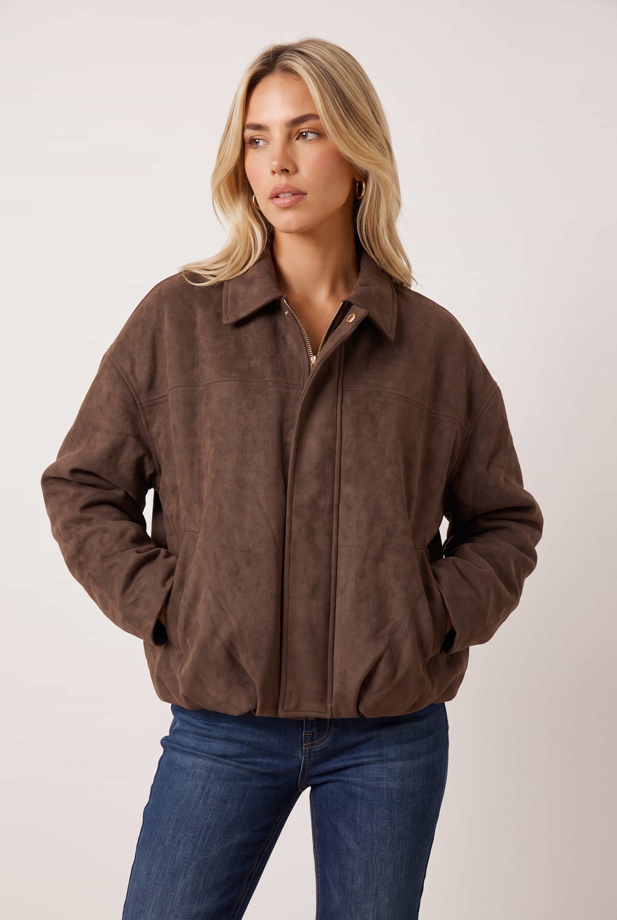 Faux Suede Jacket