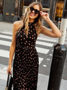 Black and Pink Maxi Dress