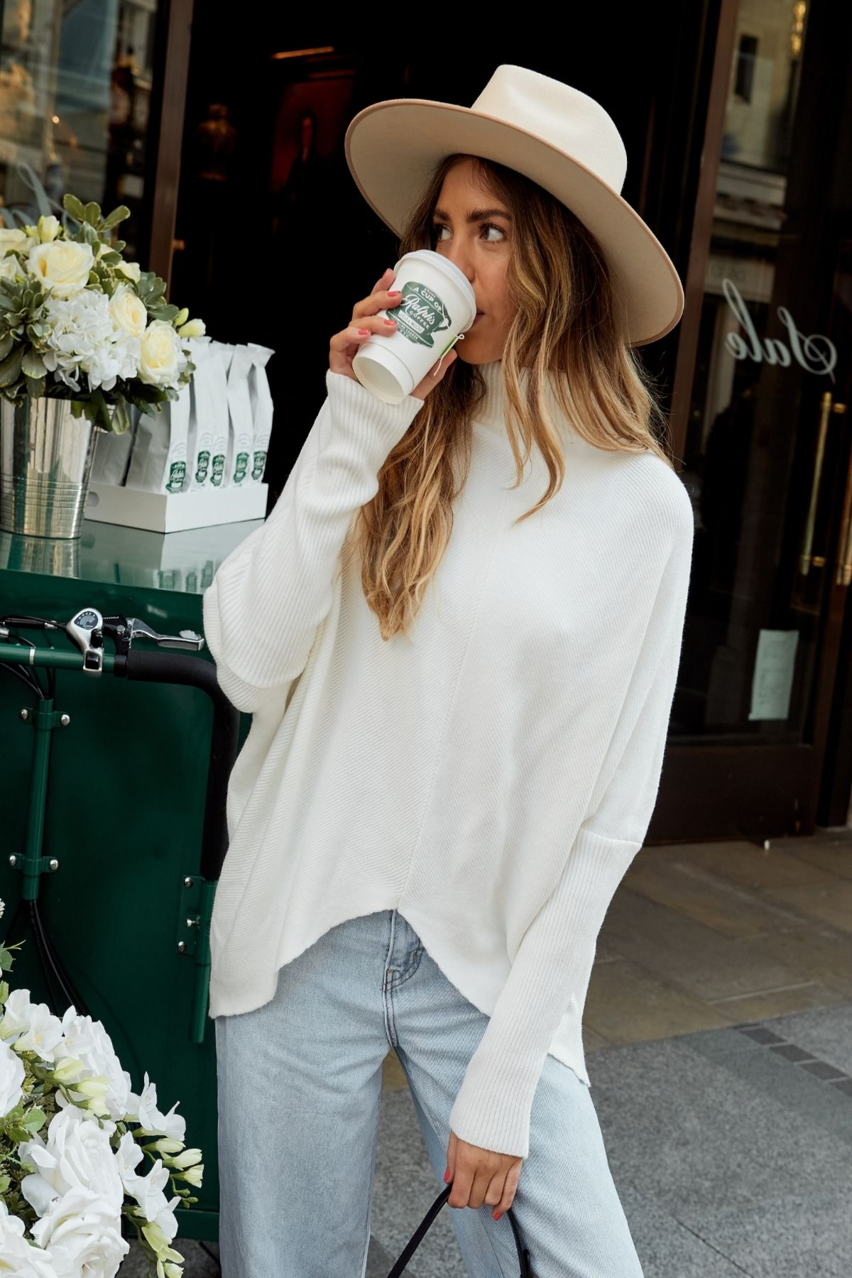 Hope Knitted High Neck Jumper / Ivory