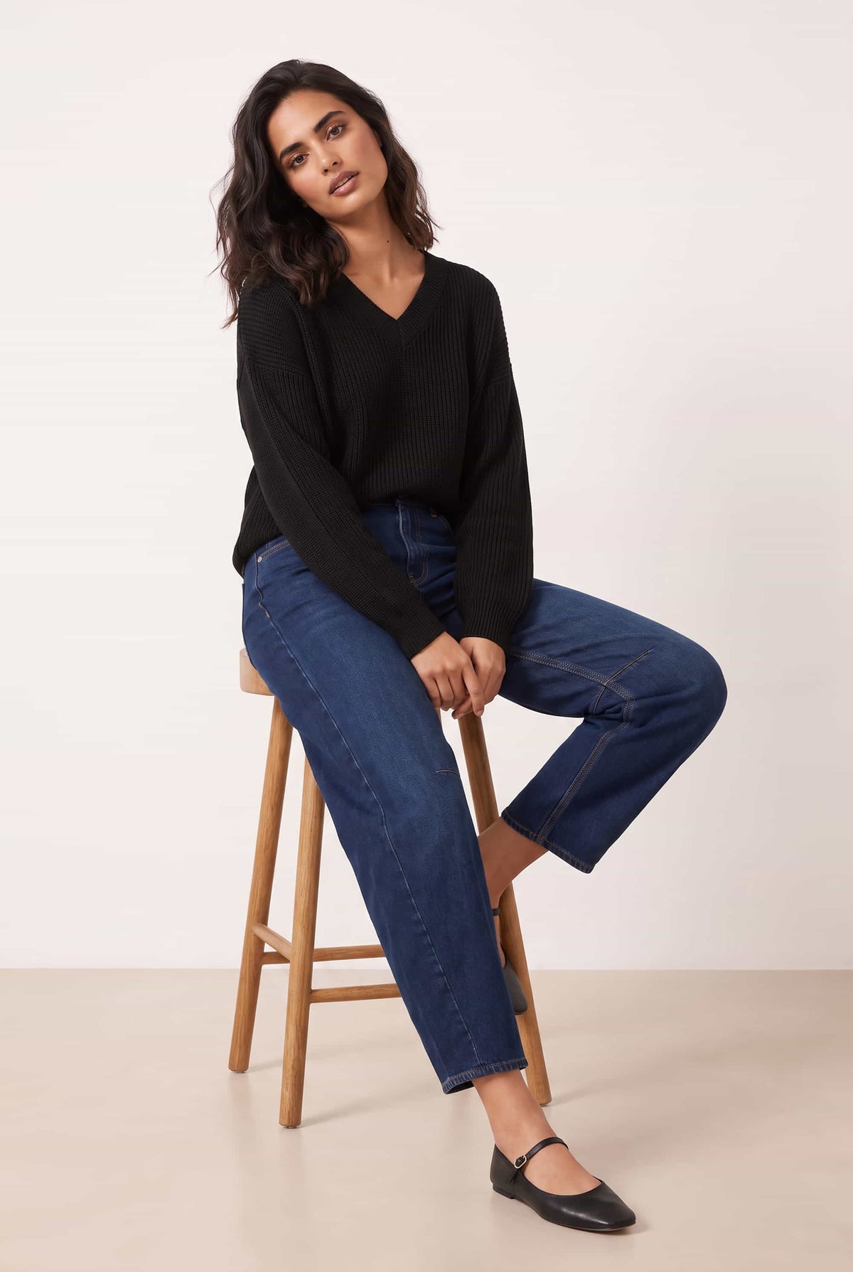 Blue Mid Ankle Denim Jean