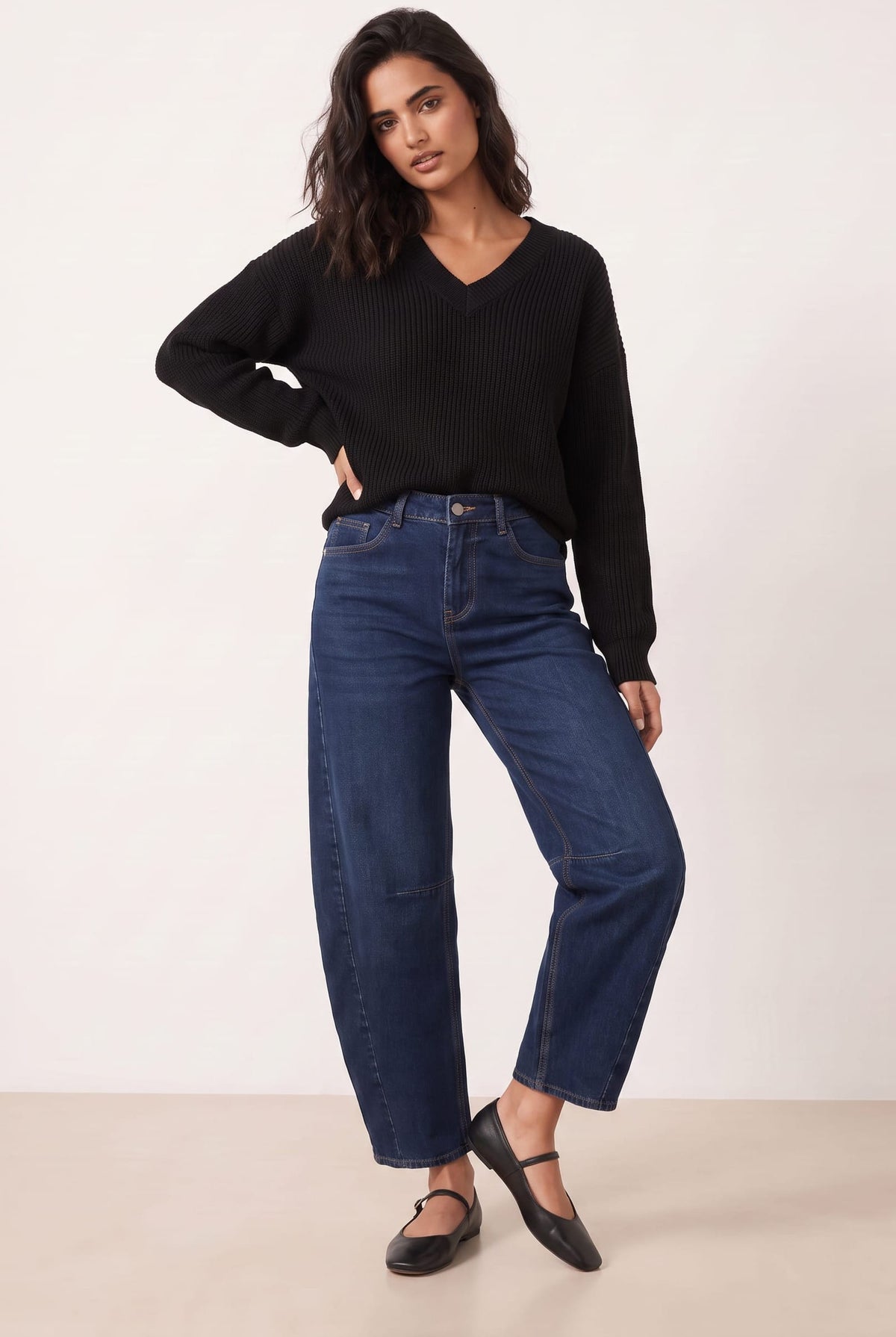 Blue Mid Ankle Denim Jean