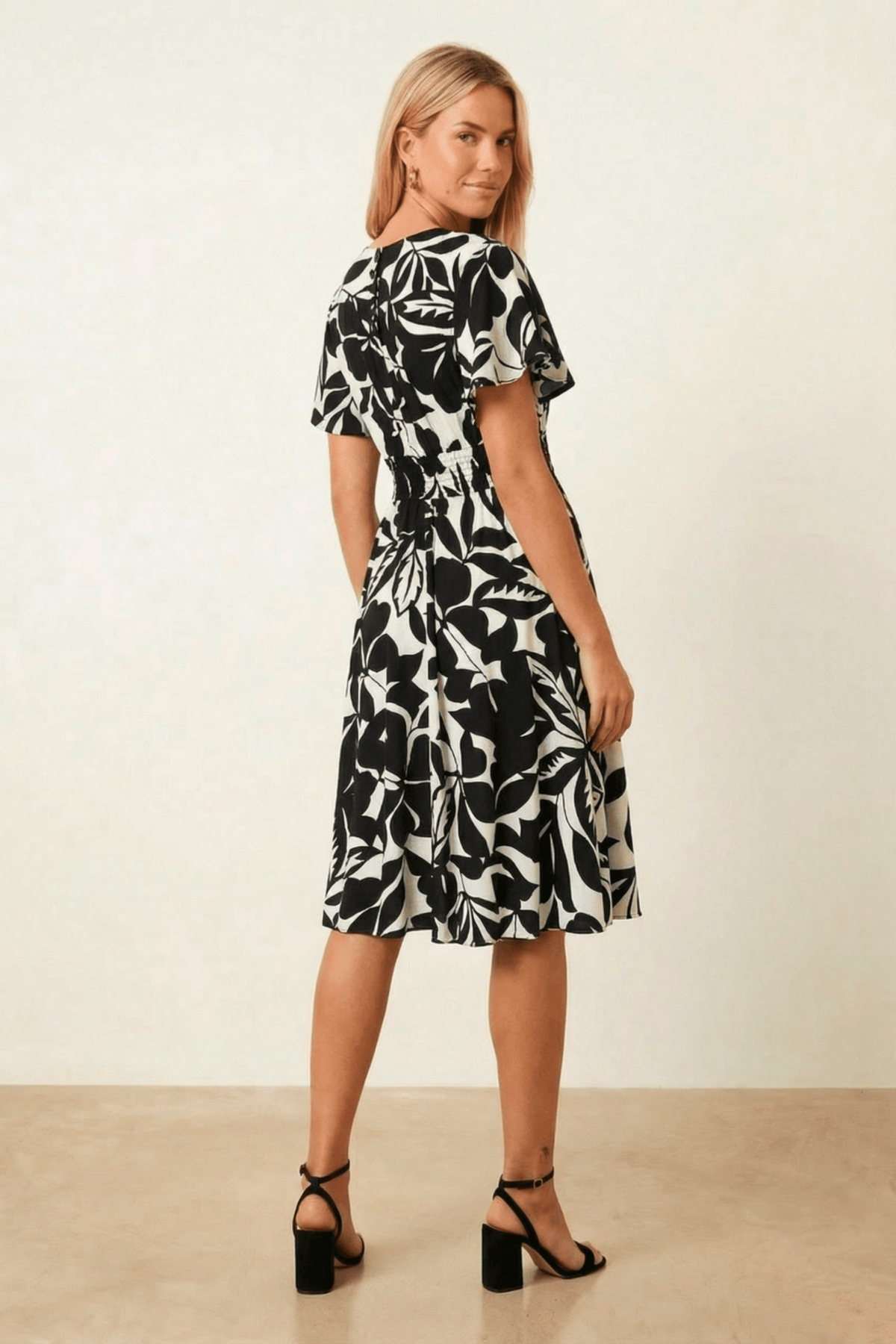 Mono Mini Floral Dress