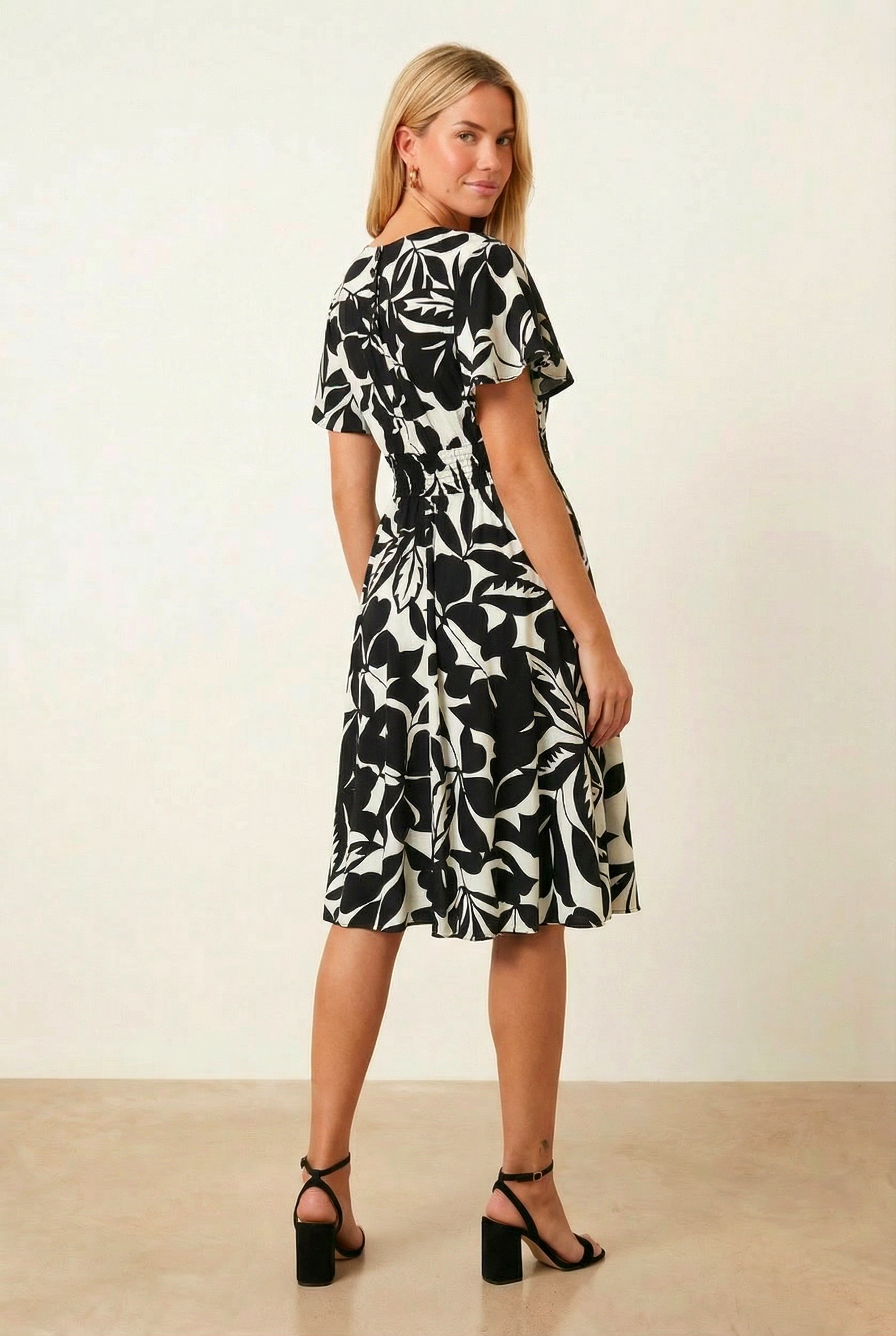 Mono Mini Floral Dress