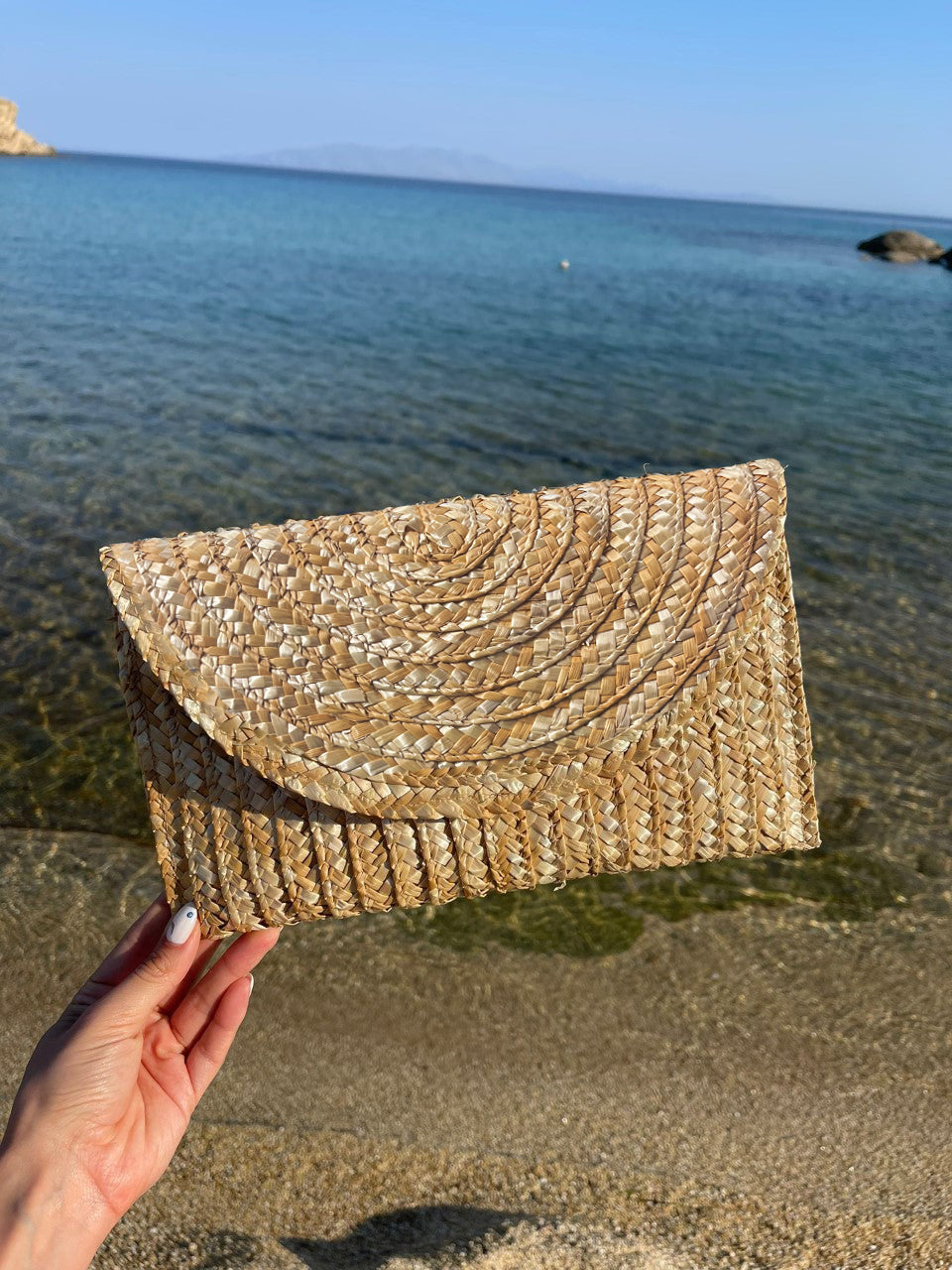 Saskia Straw Woven Clutch Bag